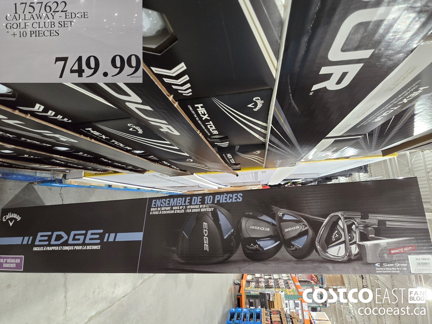 1757622 CALLAWAY- EDGE GOLF CLUB SET +10 PIECE $749.99