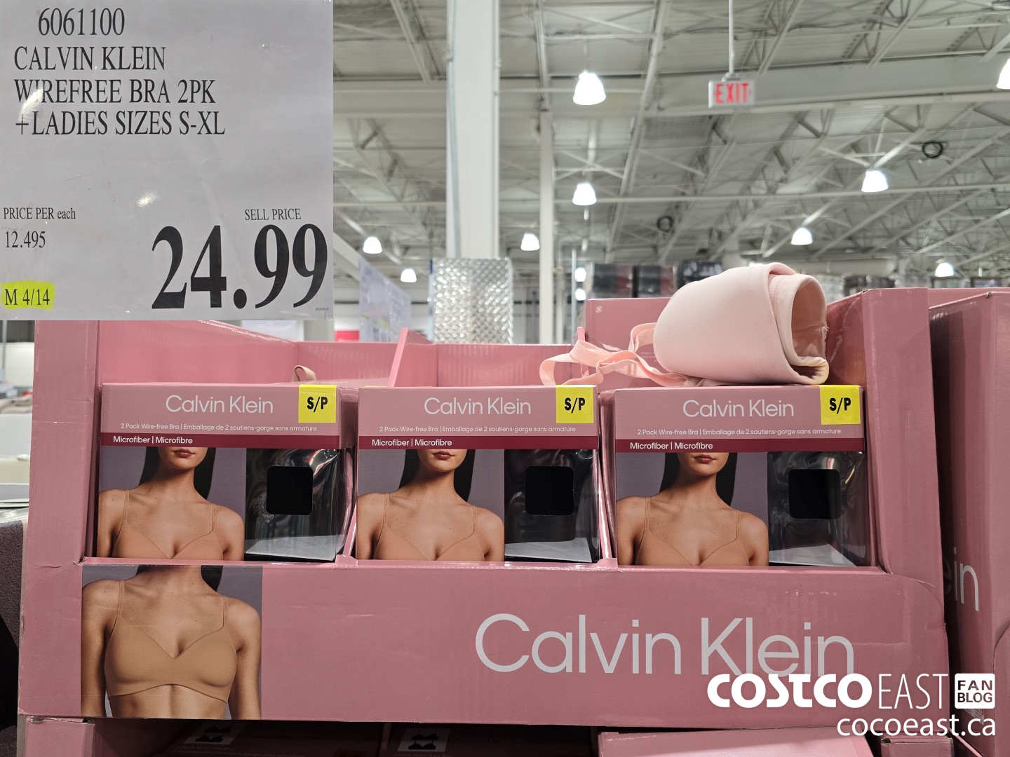 6061100 CALVIN KLEIN WIREFREE BRA 2PK + LADIES SIZES S-XL $24.99