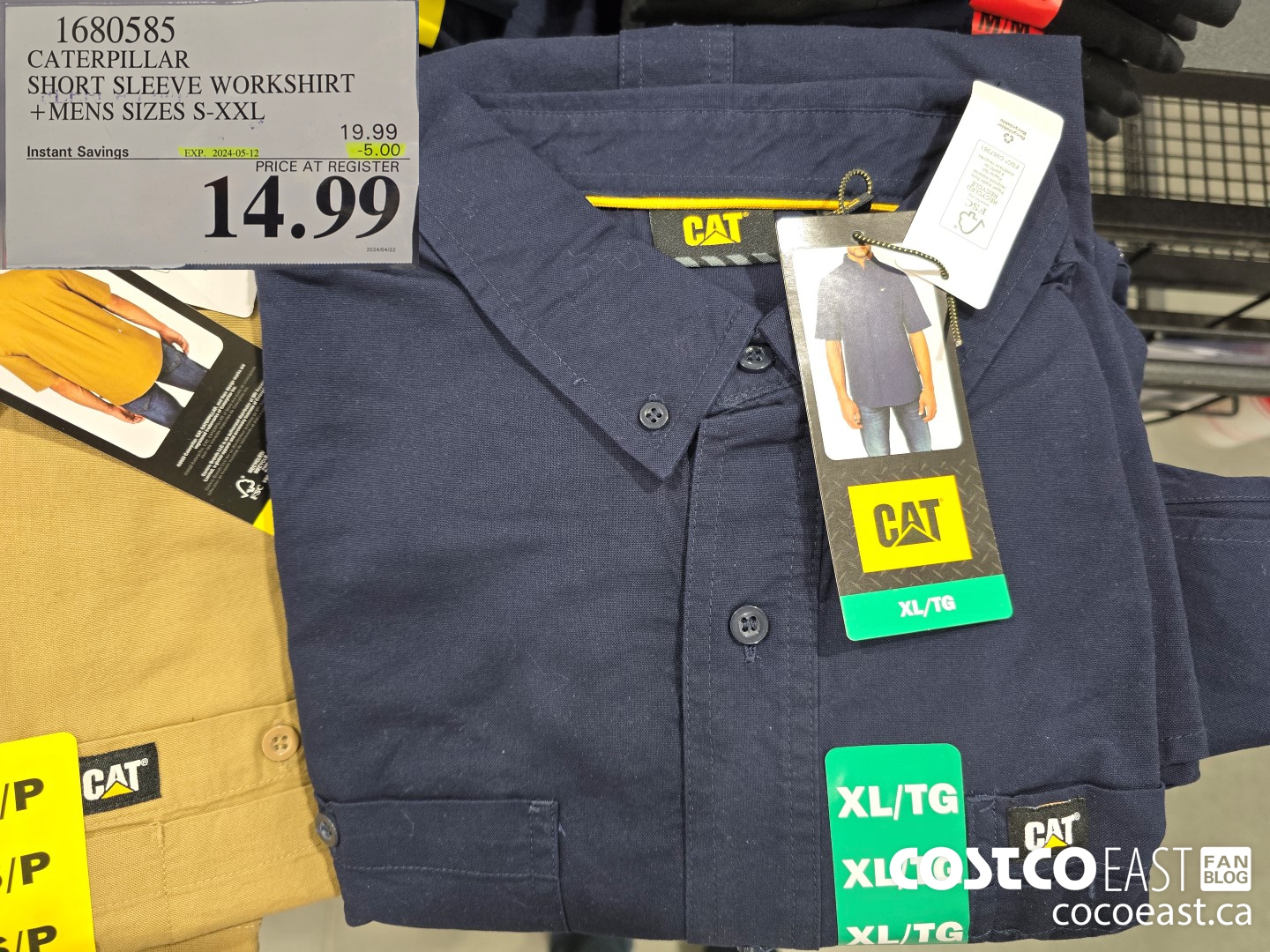1680585 CATERPILLAR SHORT SLEEVE WORKSHIRT +MENS SIZES S-XXL ($5.00 INSTANT SAVINGS EXPIRES ON 2024-05-12) $14.99