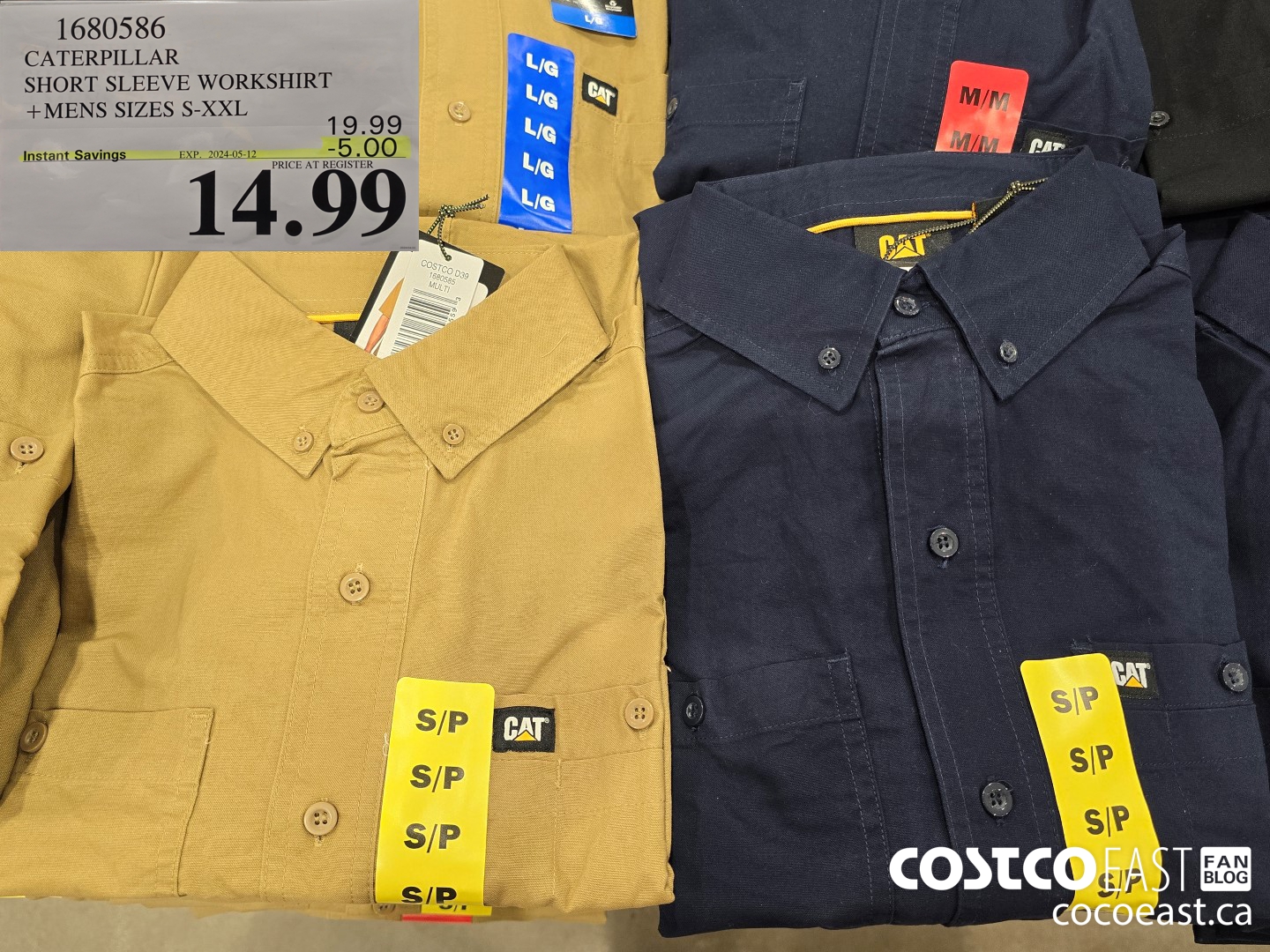 1680586 CATERPILLAR SHORT SLEEVE WORKSHIRT +MENS SIZES S-XXL ($5.00 INSTANT SAVINGS EXPIRES ON 2024-05-12) $14.99
