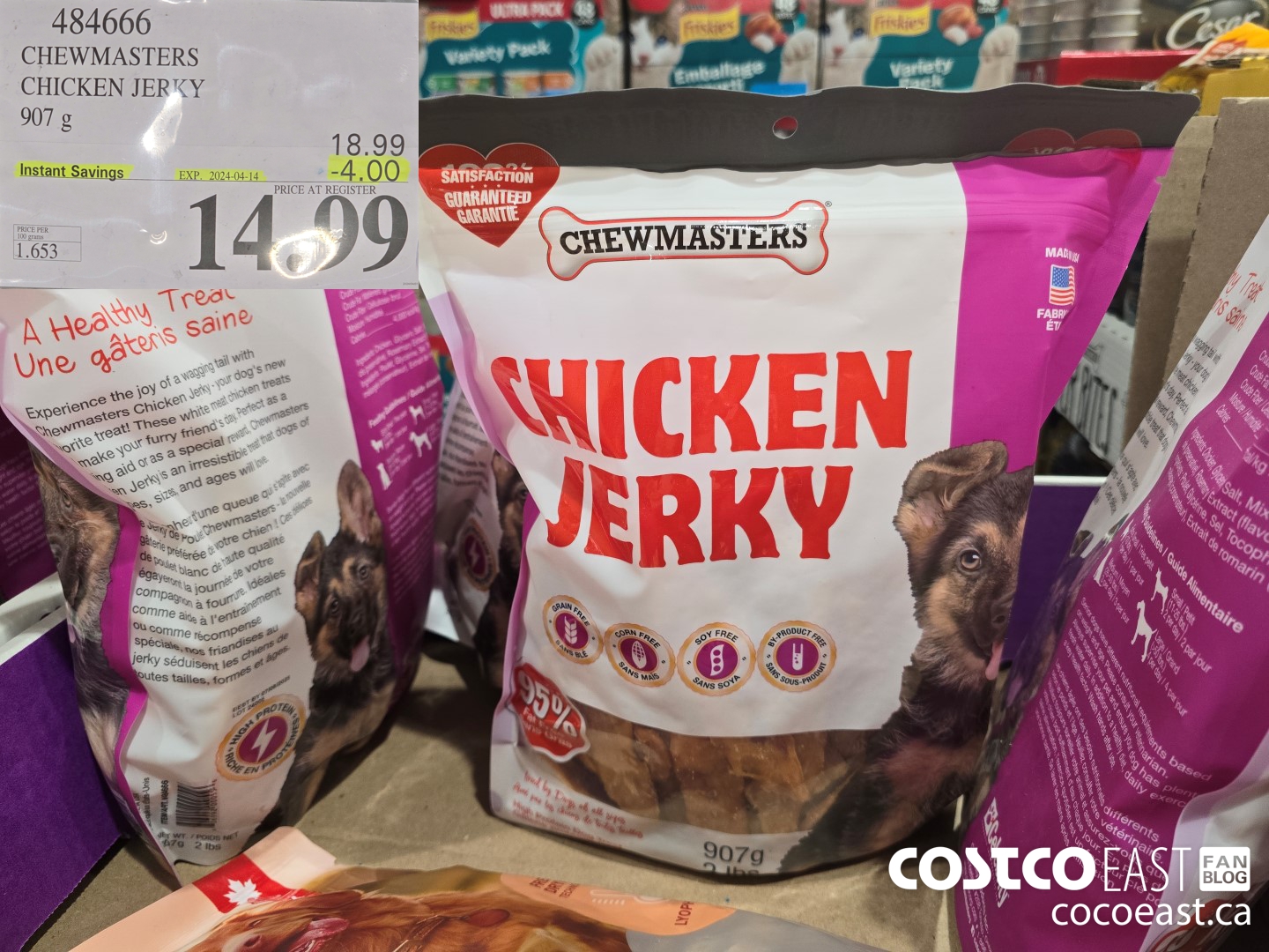 484666 CELEBRITY CHICKEN JERKY 907 G ($4.00 INSTANT SAVINGS EXPIRES ON 2024-04-14) $14.99