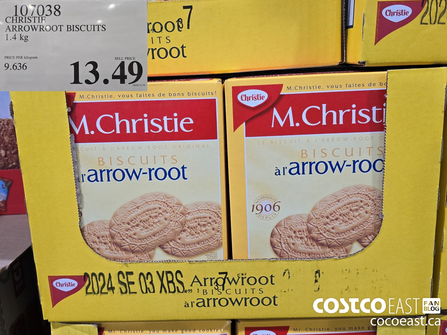 107038 CHRISTIE BROWN ARROWROOT BISCUITS 1.4 KG $13.49
