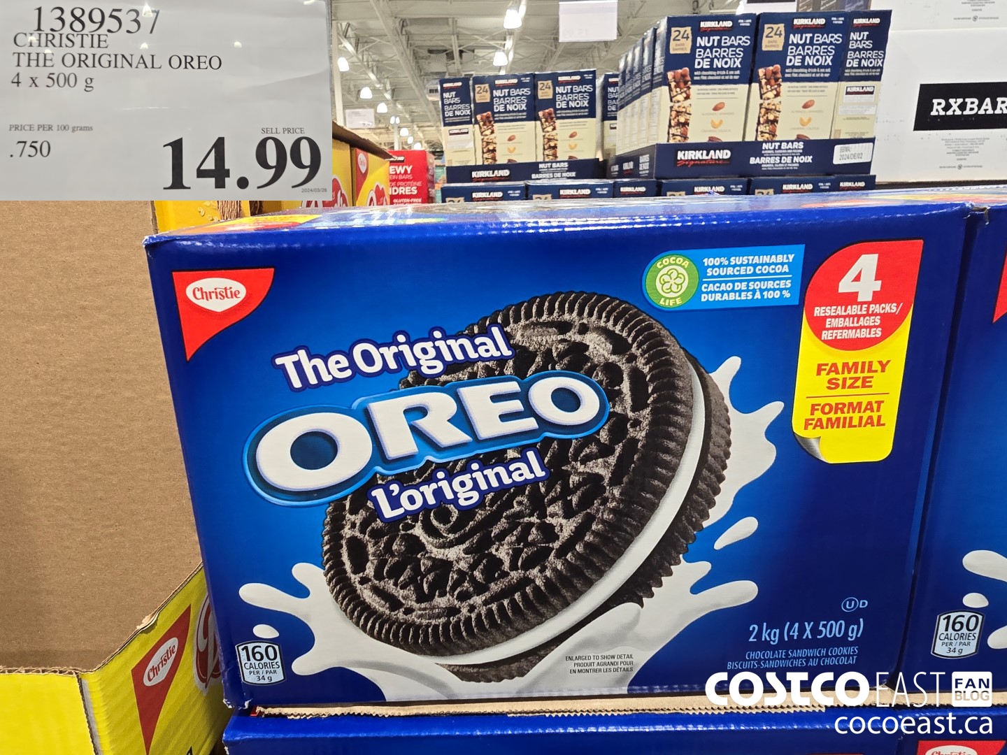 1389537 CHRISTIE THE ORIGINAL OREO 4 x 500 g $14.99