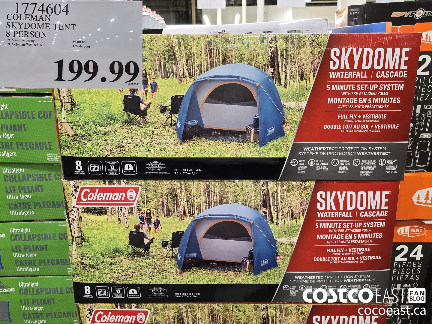 1774604 COLEMAN SKYDOME TENT 8 PERSON $199.99