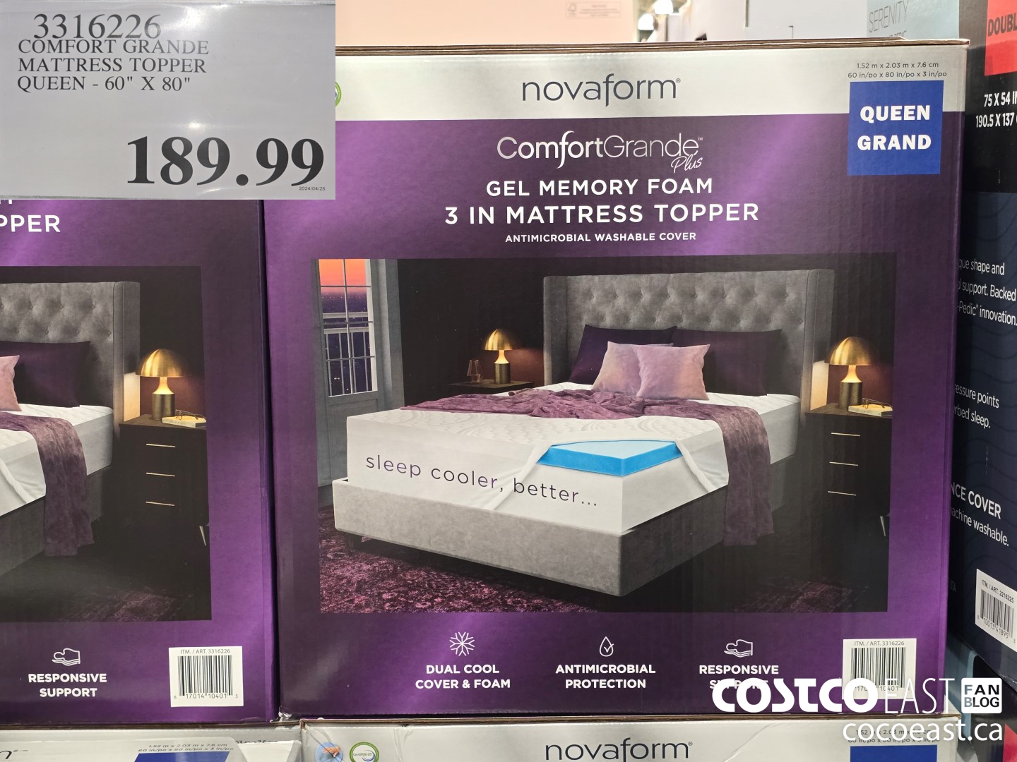 3316226 COMFORT GRANDE MATTRESS TOPPER QUEEN 60