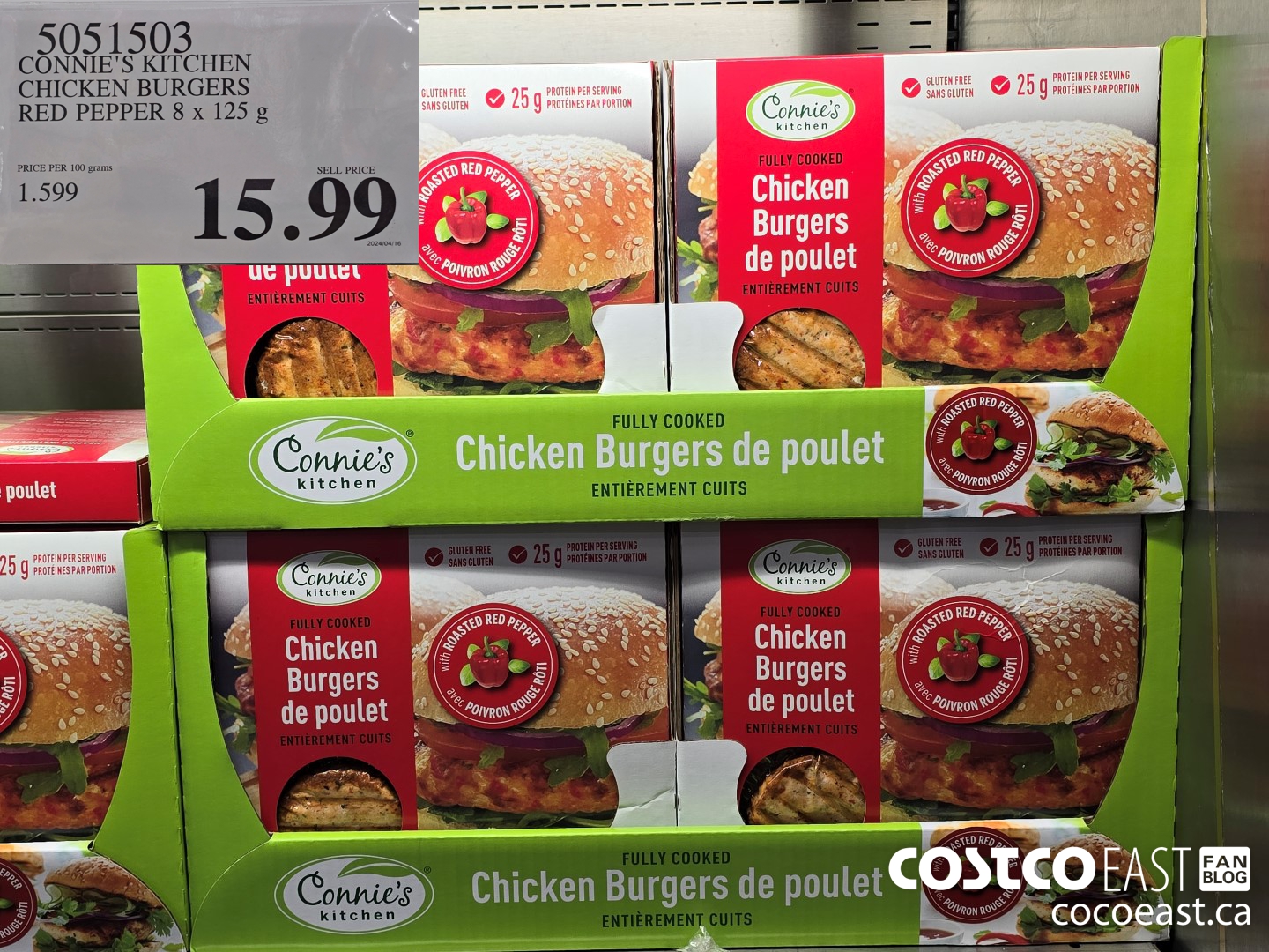 5051503 CONNIE'S KITCHEN CHICKEN BURGERS RED PEPPER 8 x 125 g $15.99