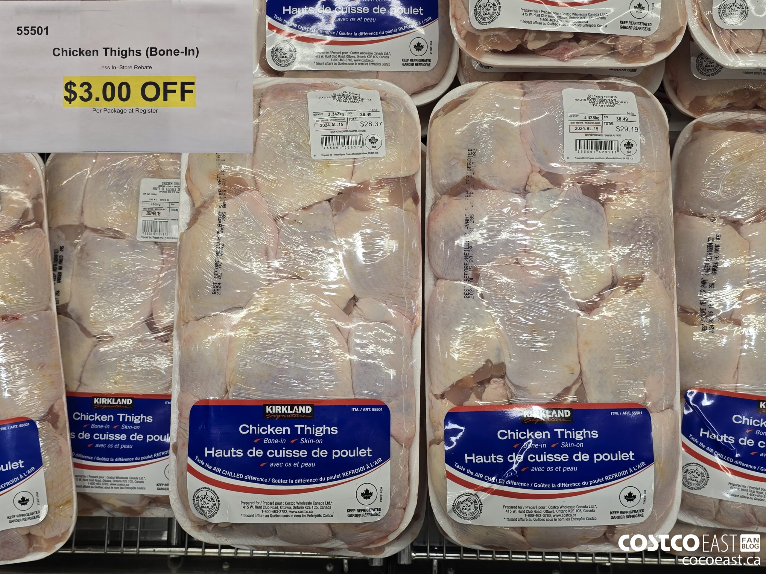 55501 Chicken Thighs (BONE-IN) ($3.00 INSTANT SAVINGS)