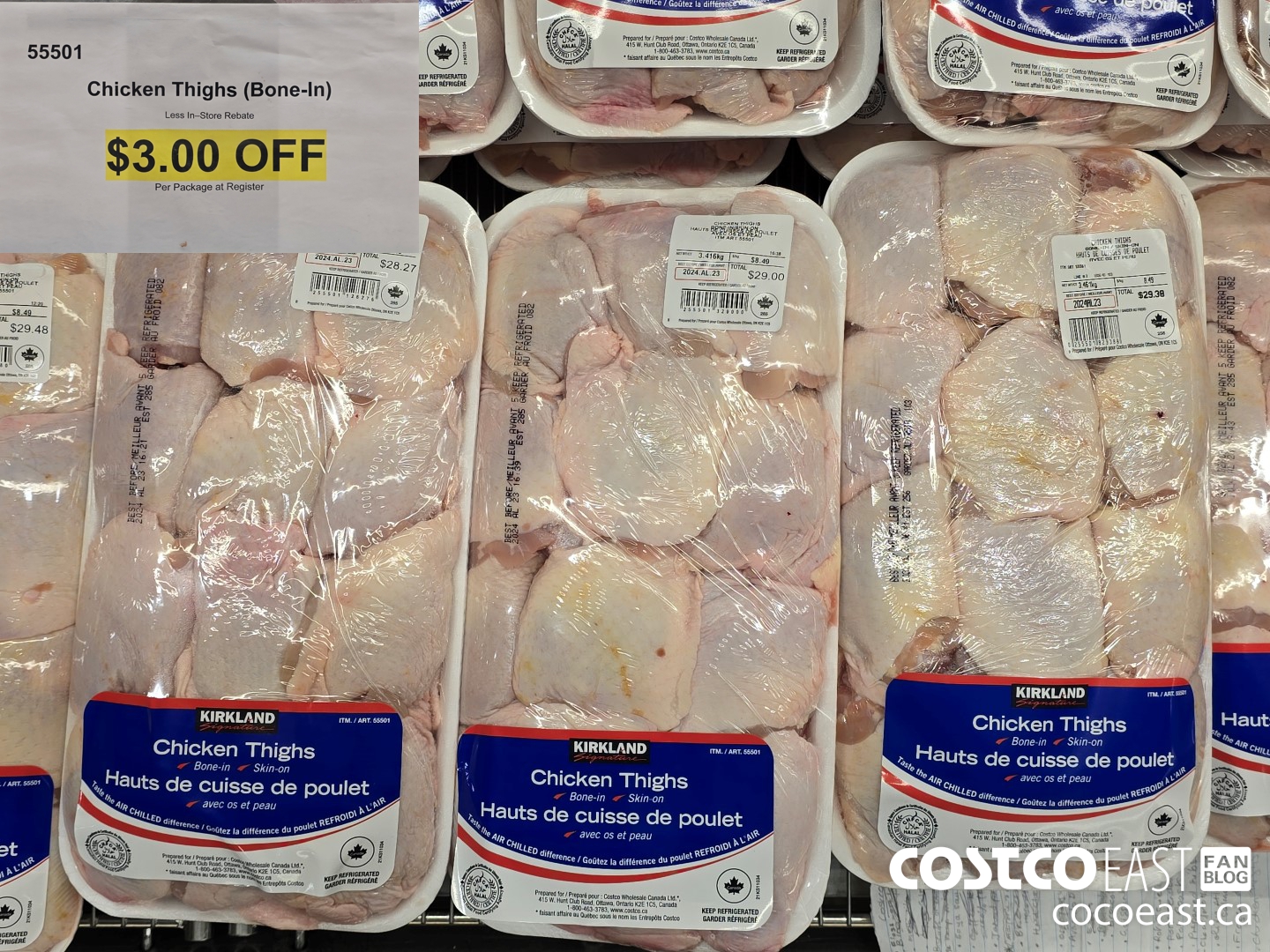 55501 Chicken Thighs (BONE-IN) ($3.00 INSTANT SAVINGS)