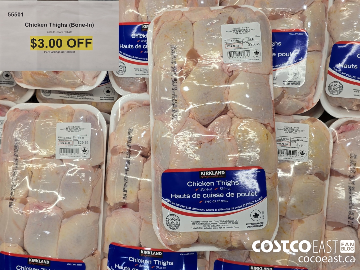 55501 Chicken Thighs (BONE-IN) ($3.00 INSTANT SAVINGS)