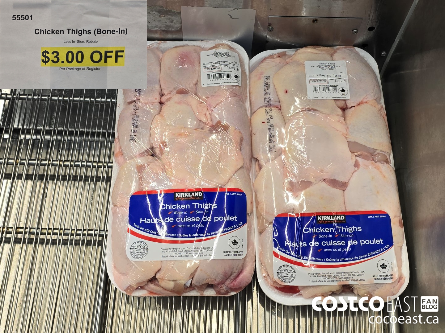 55501 Chicken Thighs (BONE-IN) ($3.00 INSTANT SAVINGS)