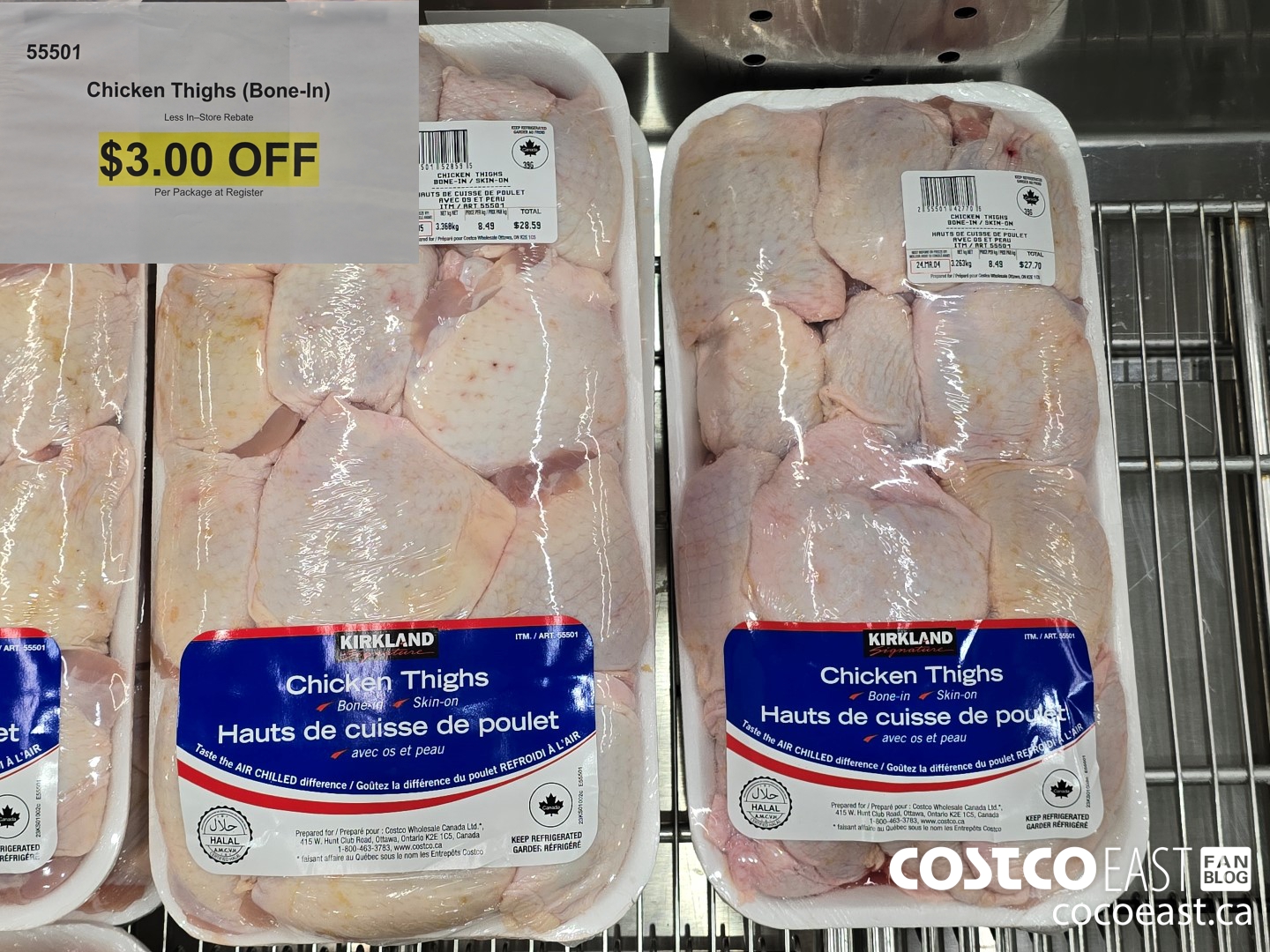 55501 Chicken Thighs (BONE-IN) ($3.00 INSTANT SAVINGS)
