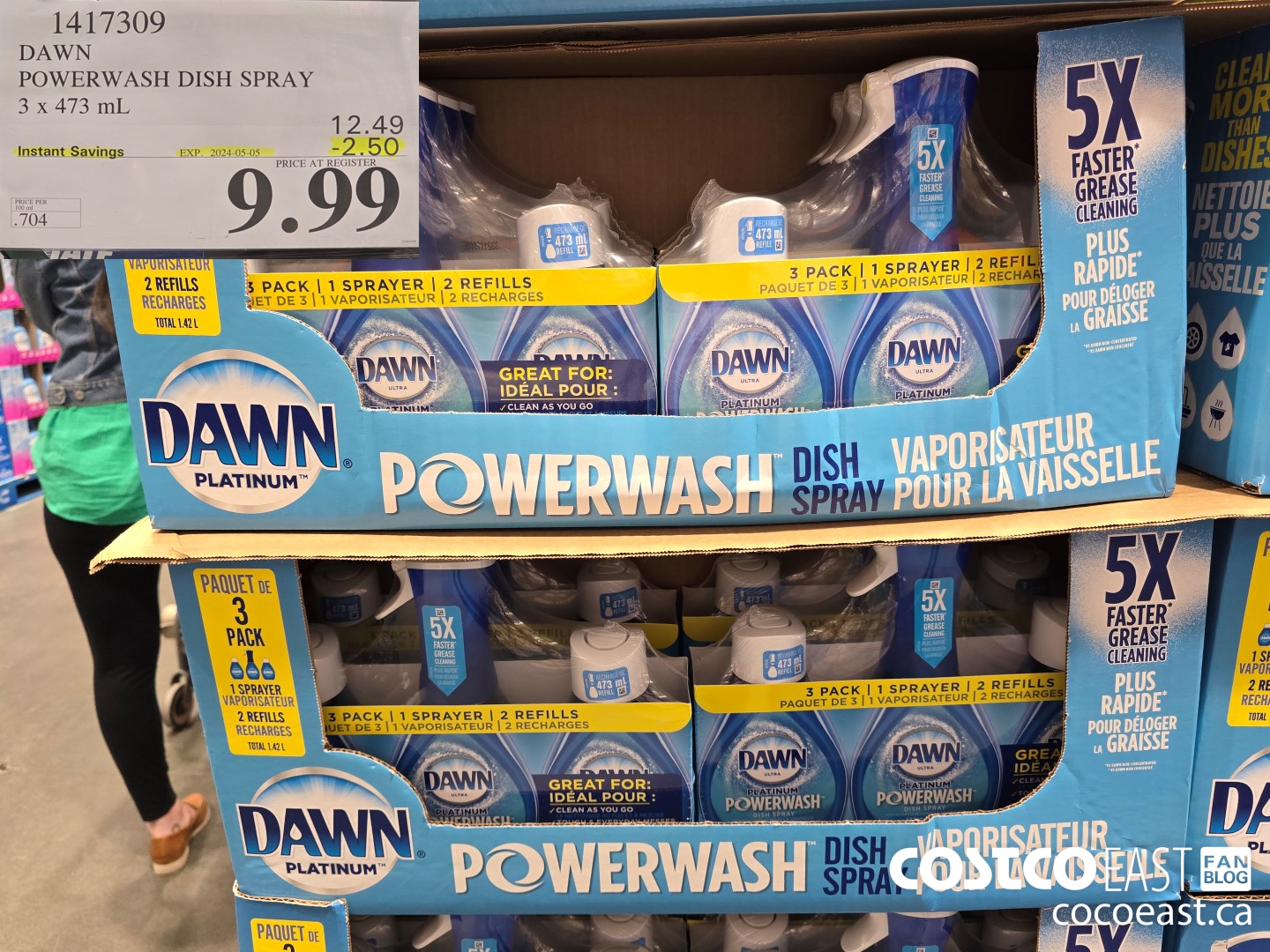 1417309 DAWN POWERWASH DISH SPRAY 3 X 473 mL ($2.50 INSTANT SAVINGS EXPIRES ON 2024-05-05) $9.99