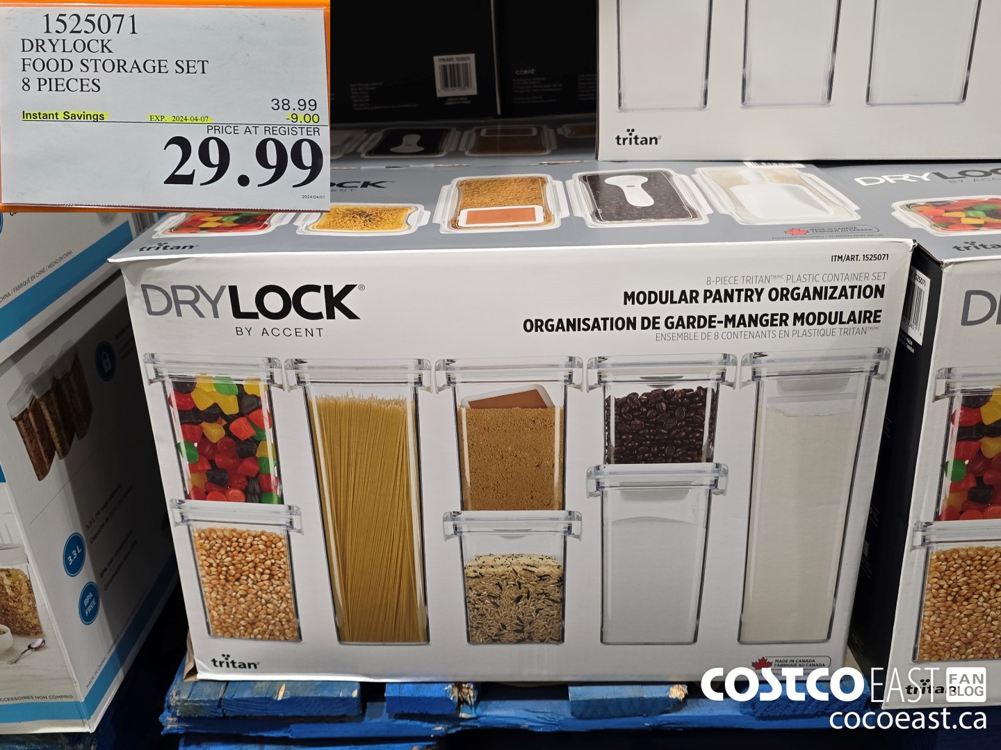 1525071 DRYLOCK FOOD STORAGE SET 8 PIECES ($9.00 INSTANT SAVINGS EXPIRES ON 2024-04-07) $29.99