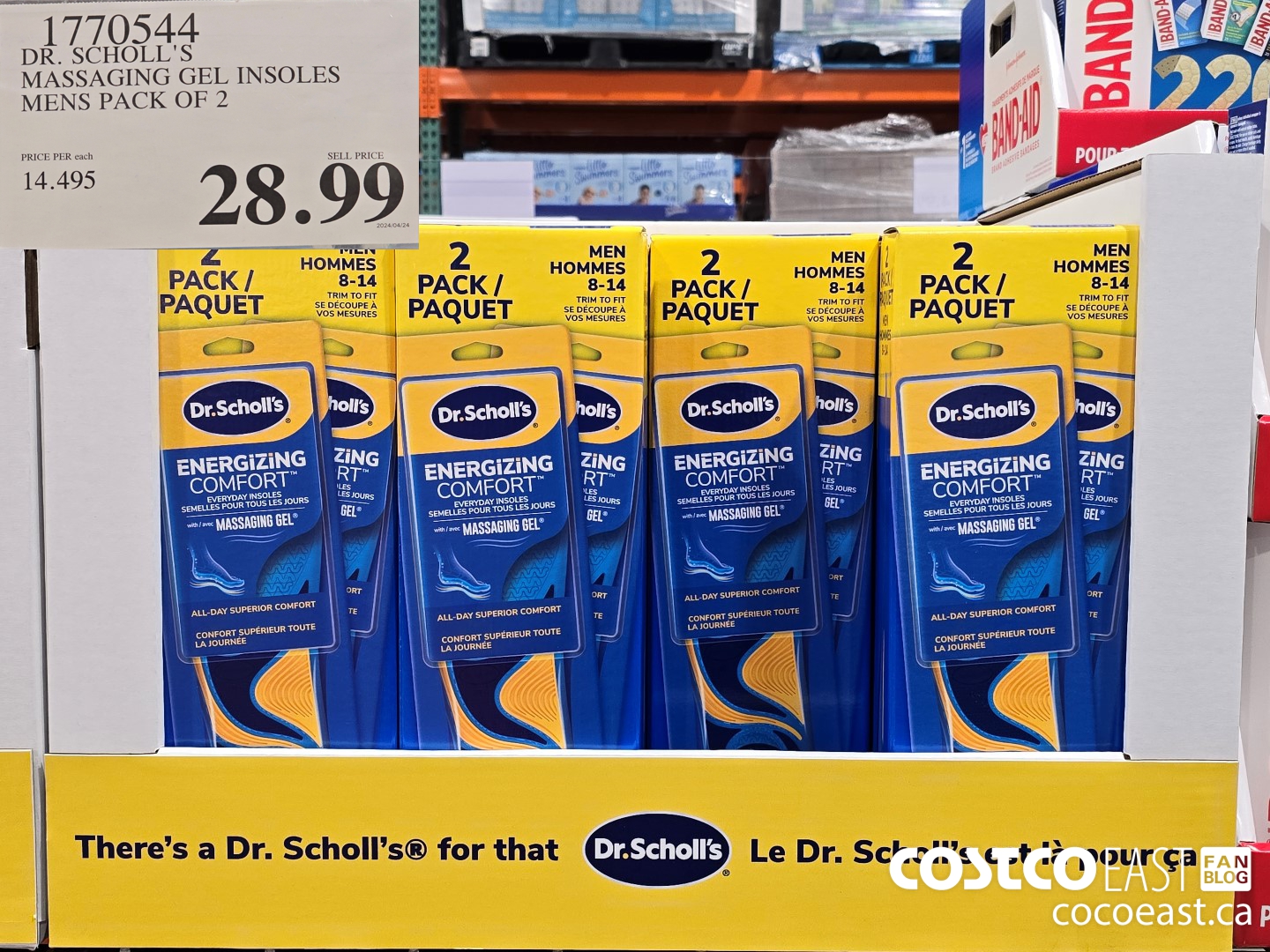 1770544 DR. SCHOLL'S MASSAGING GEL INSOLES MENS PACK OF 2 $28.99