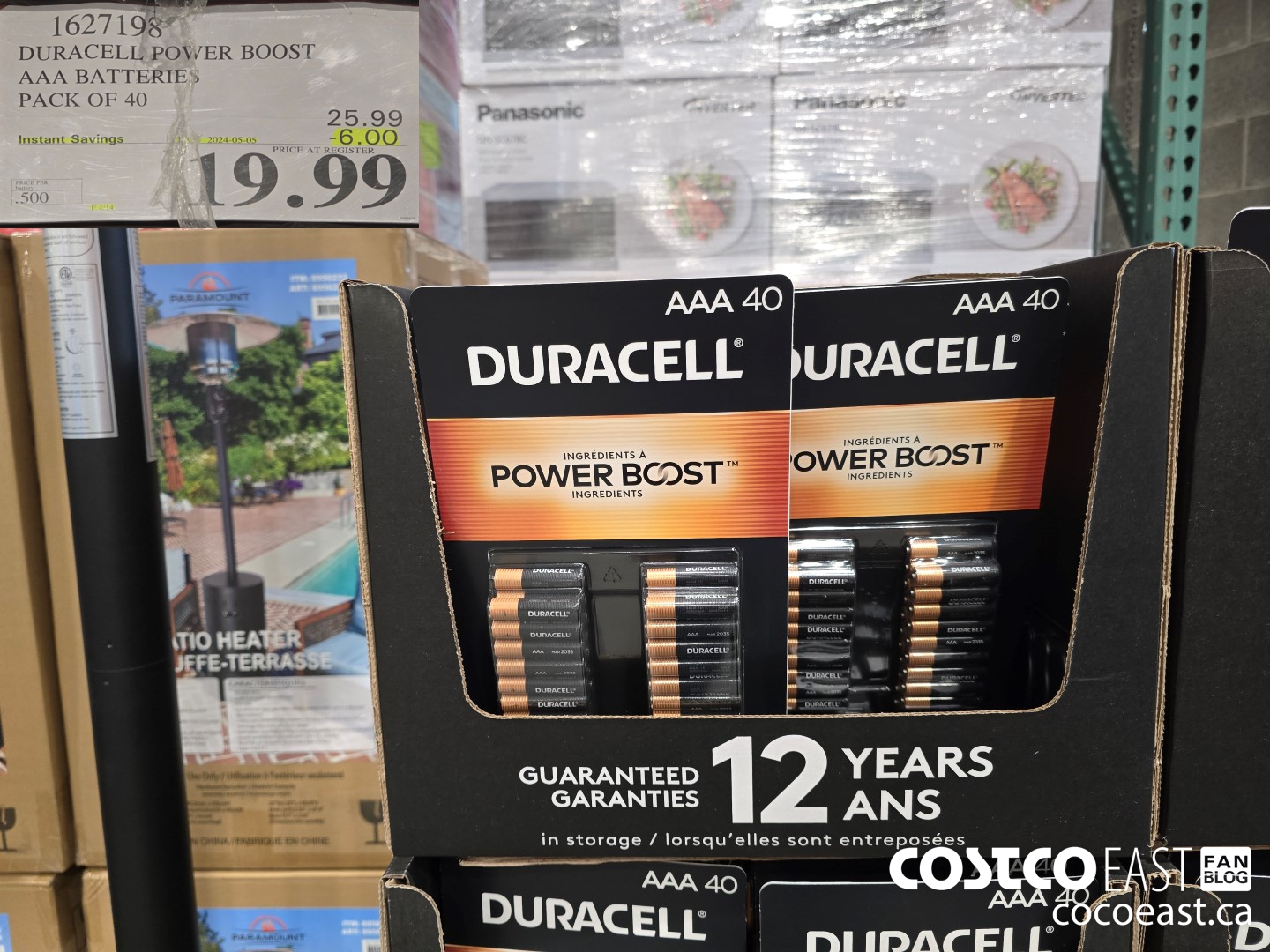 1627198 DURACELL POWER BOOST AAA BATTERIES PACK OF 40 ($6.00 INSTANT SAVINGS EXPIRES ON 2024-05-05) $19.99