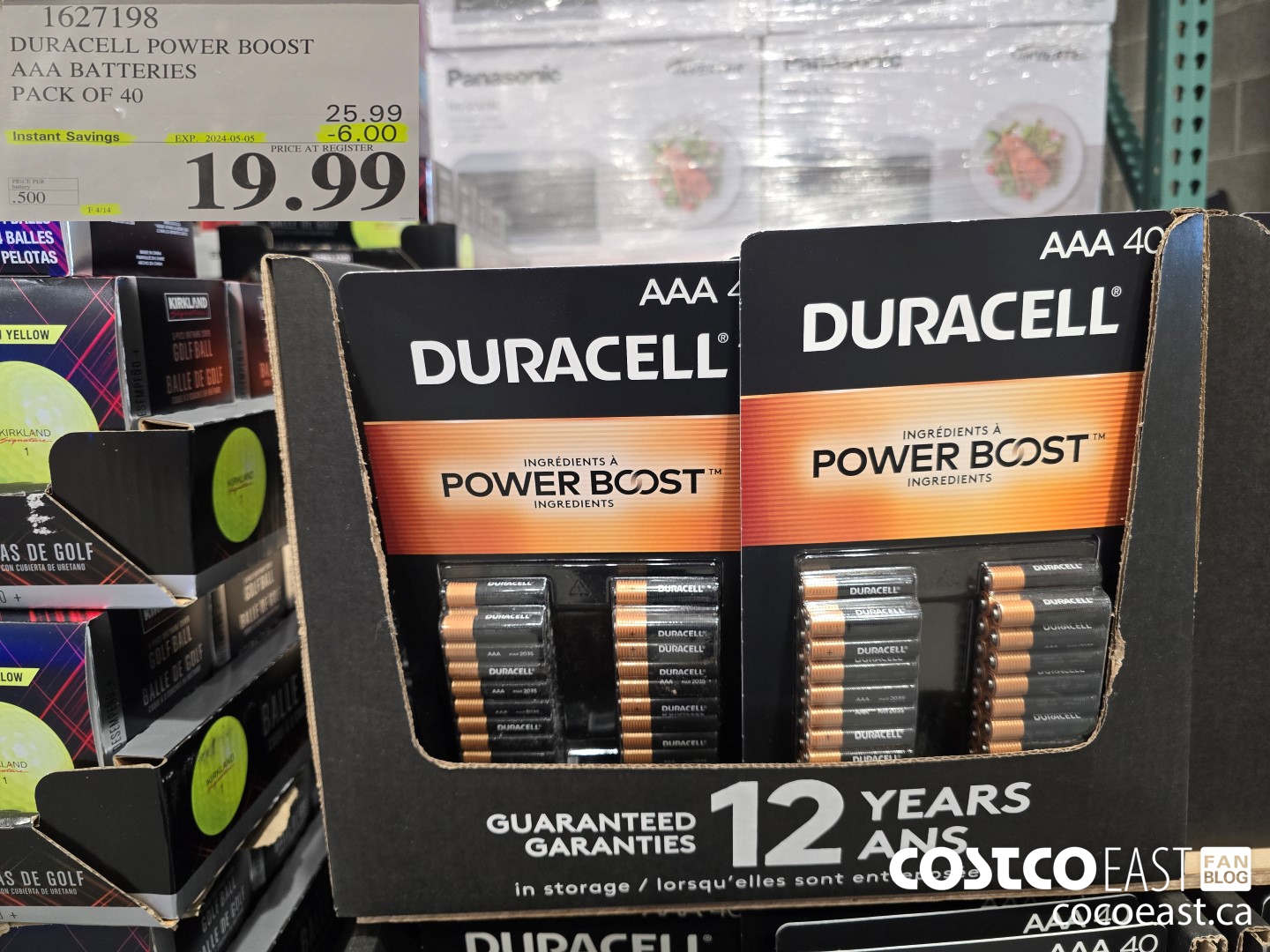 1627198 DURACELL POWER BOOST AAA BATTERIES PACK OF 40 ($6.00 INSTANT SAVINGS EXPIRES ON 2024-05-05) $19.99