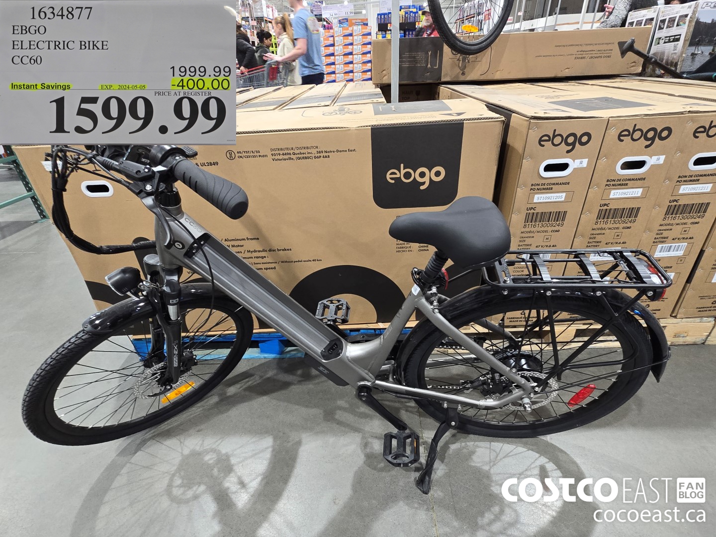1634877 EBGO ELECTRIC BIKE CC60 ($400.00 INSTANT SAVINGS EXPIRES ON 2024-05-05) $1599.99