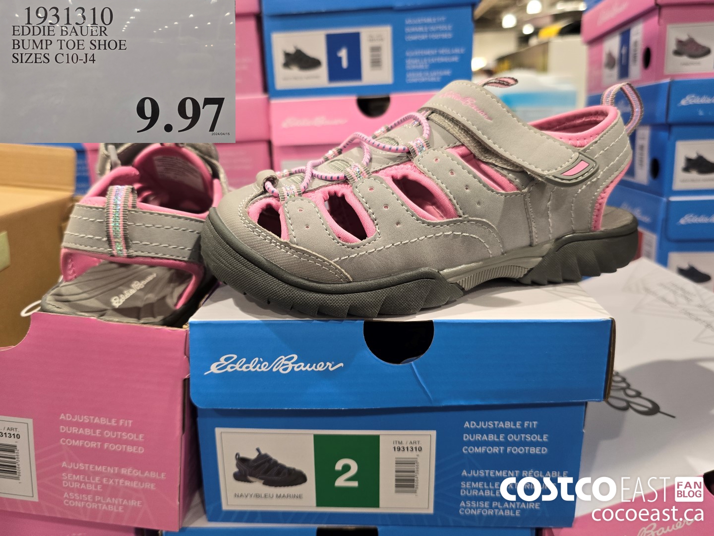 1931310 EDDIE BAUER BUMP TOE SHOE SIZES C10-J4 $9.97