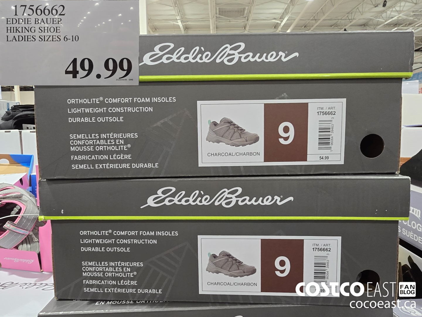 1756662 EDDIE BAUER HIKING SHOE LADIES SIZES 6-10 $49.99