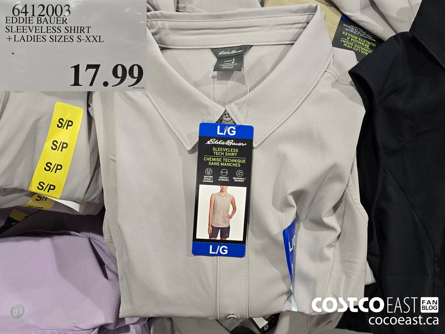 6412003 EDDIE BAUER SLEEVELESS SHIRT +LADIES SIZES S-XXL $17.99