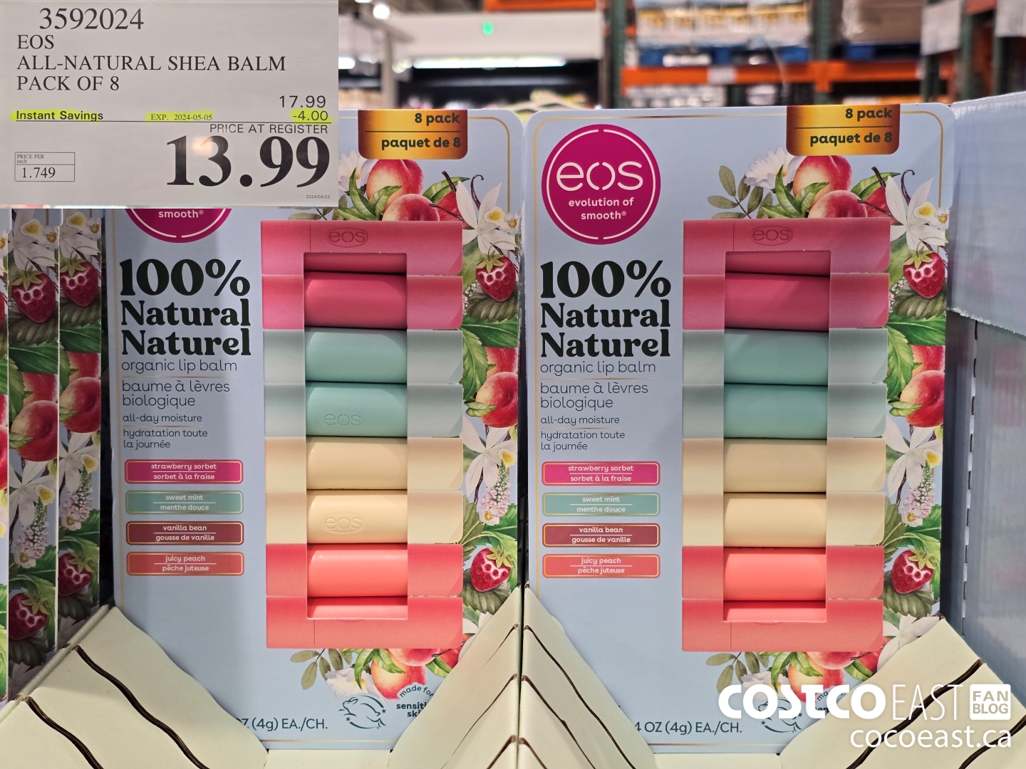 3592024 EOS ALL-NATURAL SHEA BALM PACK OF 8 ($4.00 INSTANT SAVINGS EXPIRES ON 2024-05-05) $13.99