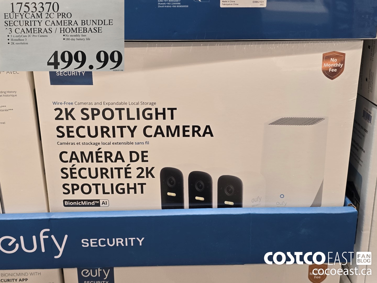 1753370 EUFYCAM 2€ PRO SECURITY CAMERA BUNDLE *3 CAMERAS / HOMEBASE $499.99