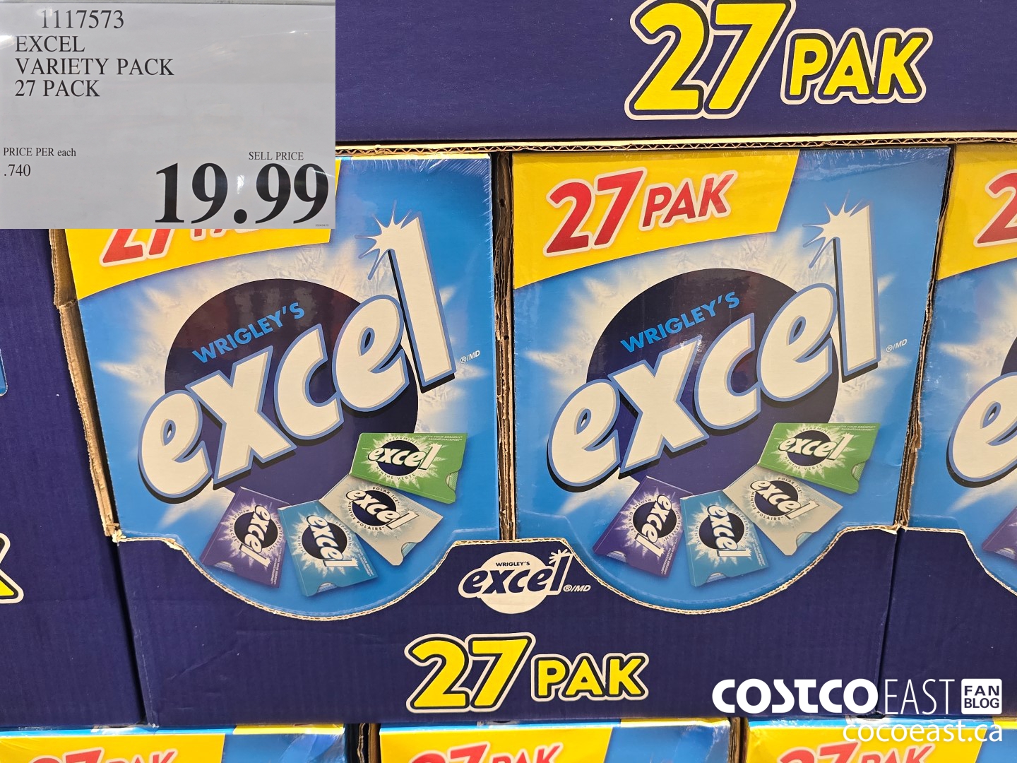1117573 EXCEL VARIETY PACK 27 PACK $19.99