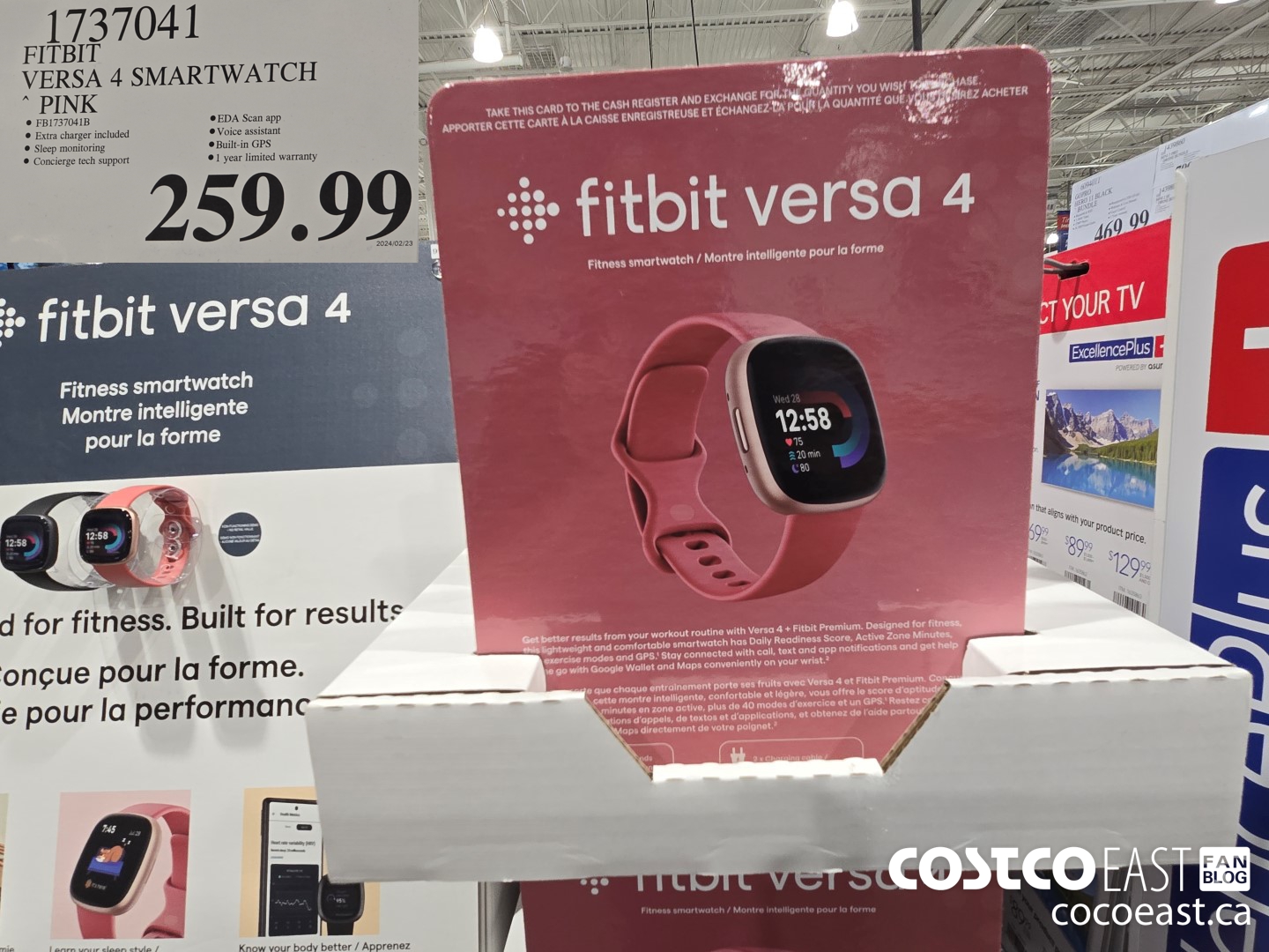 1737041 FITBIT VERSA 4 SMARTWATCH PINK $259.99