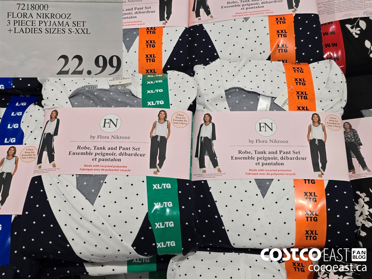 7218000 FLORA NIKROOZ 3 PIECE PYJAMA SET +LADIES SIZES S-XXL $22.99