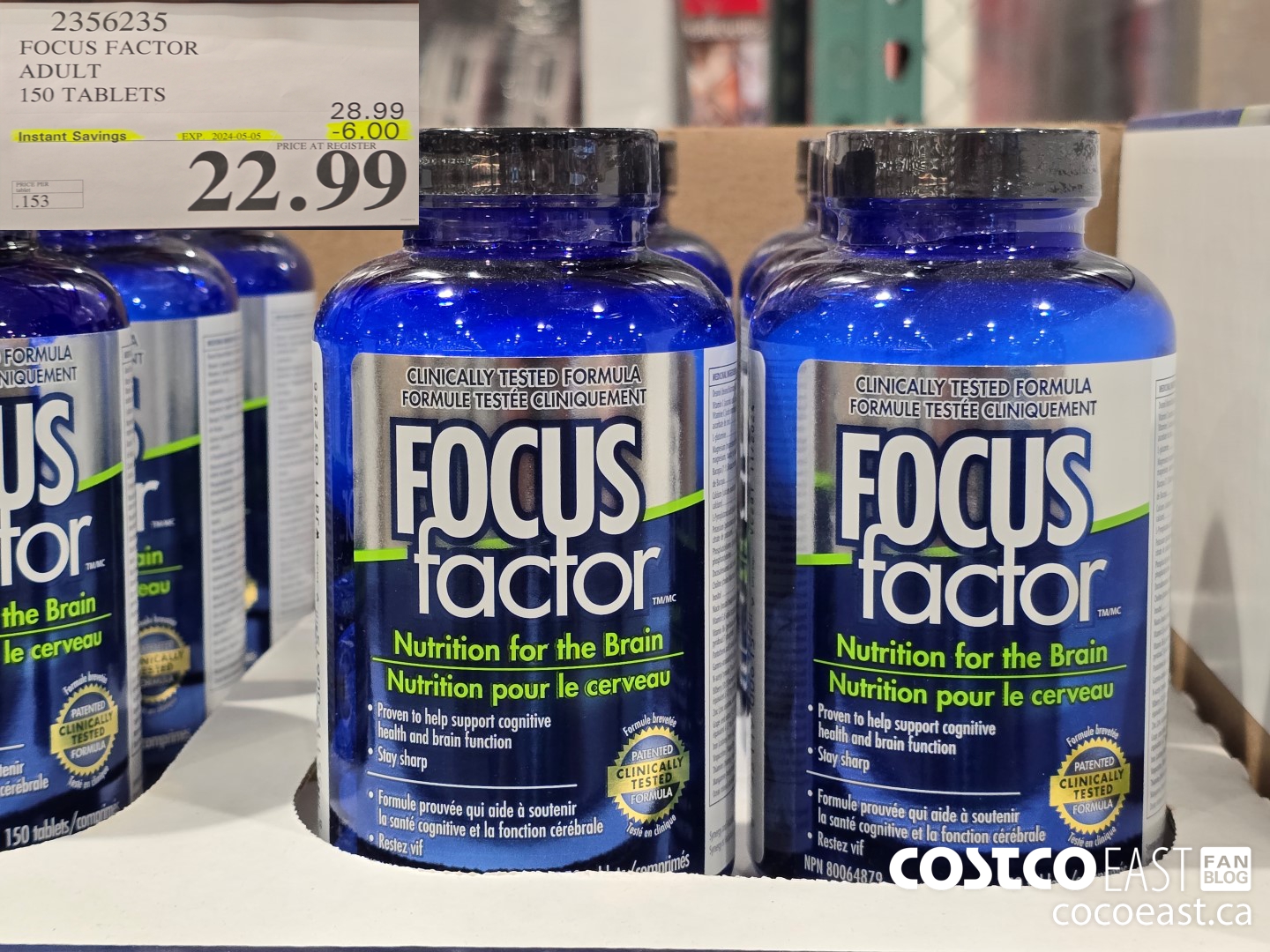 2356235 FOCUS FACTOR ADULT 150 TABLETS ($6.00 INSTANT SAVINGS EXPIRES ON 2024-05-05) $22.99
