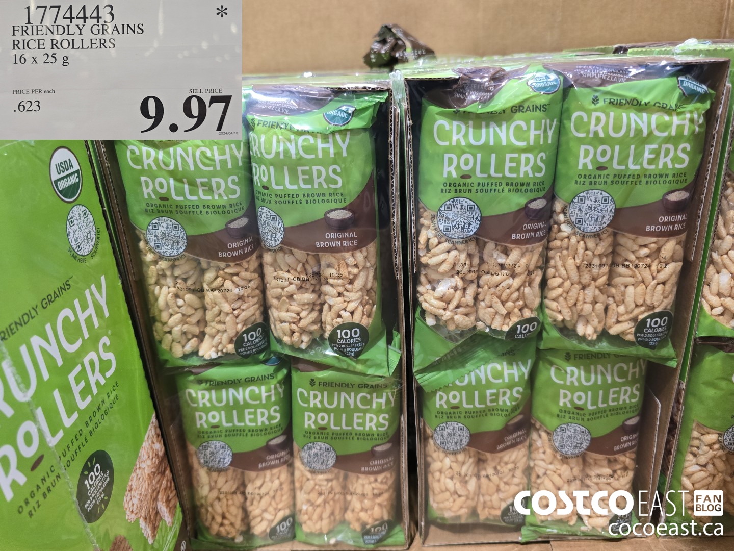 1774443 FRIENDLY GRAINS RICE ROLLERS 16 x 25 G $9.97