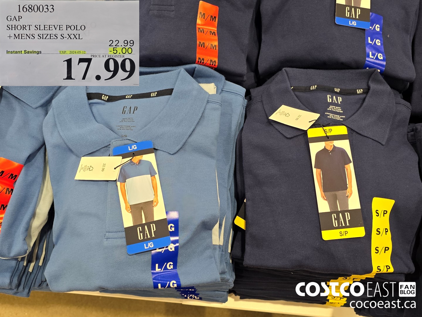 1680033 GAP SHORT SLEEVE POLO +MENS SIZES S-XXL ($5.00 INSTANT SAVINGS EXPIRES ON 2024-05-12) $17.99