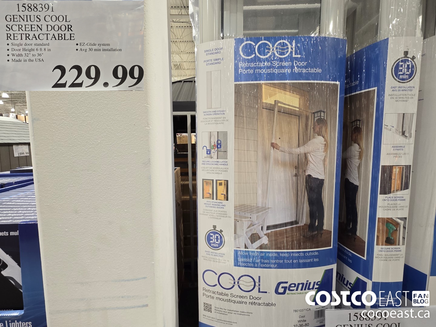 1588391 GENIUS COOL SCREEN DOOR RETRACTABLE $229.99