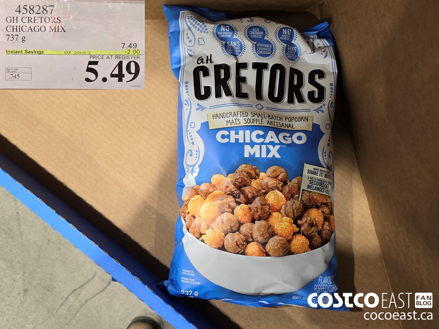 458237 GH CRETORS CHICAGO MIX 737 G ($2.00 INSTANT SAVINGS EXPIRES ON 2024-05-12) $5.49