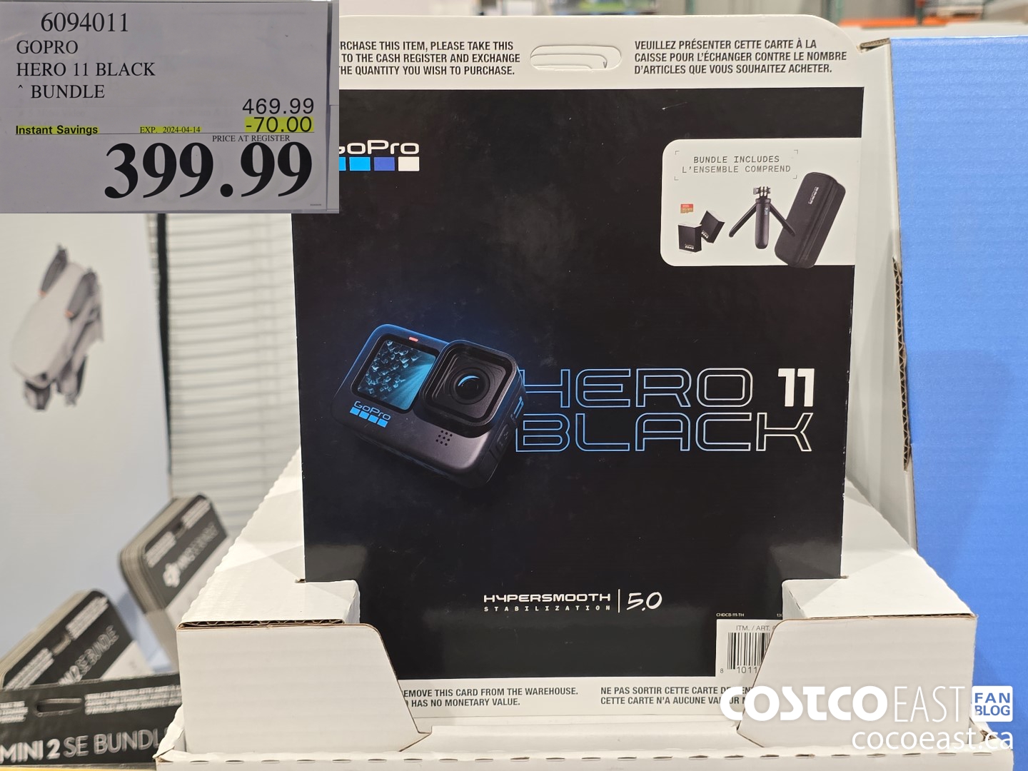 6094011 GOPRO HERO 11 BLACK ~ BUNDLE ($70.00 INSTANT SAVINGS EXPIRES ON 2024-04-14) $399.99