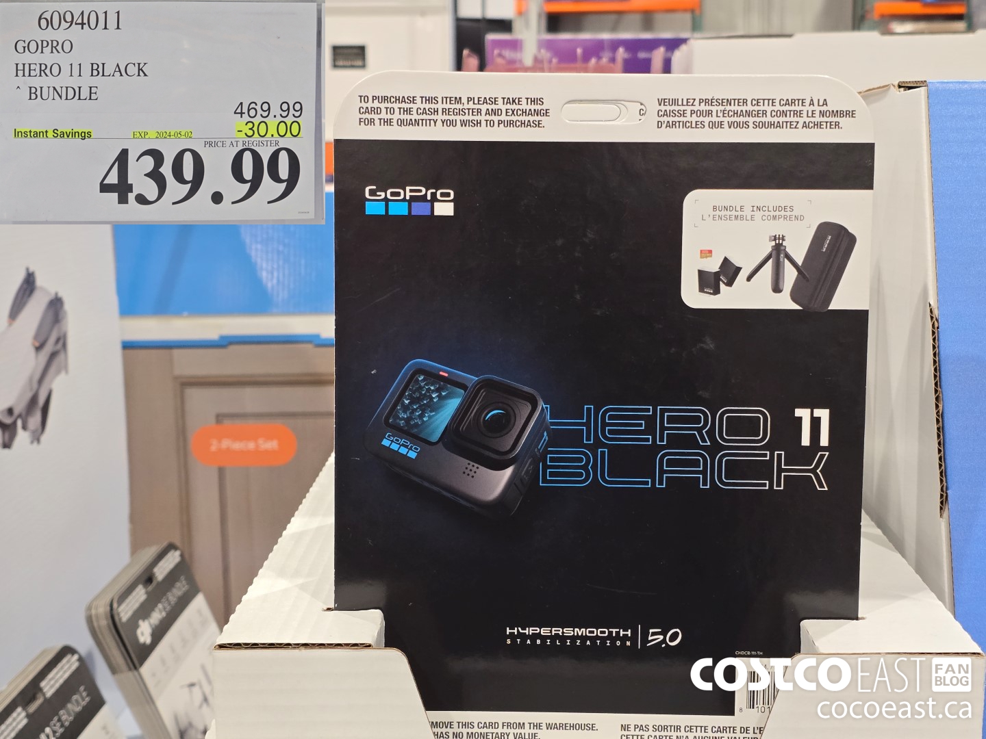 6094011 GOPRO HERO 11 BLACK ~ BUNDLE ($30.00 INSTANT SAVINGS EXPIRES ON 2024-05-02) $439.99
