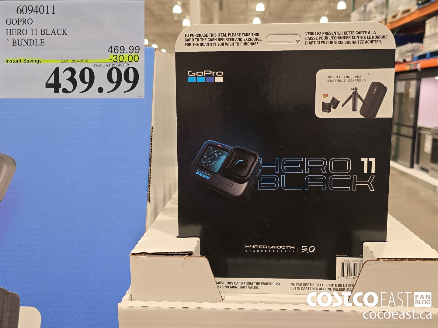 6094011 GOPRO HERO 11 BLACK ~ BUNDLE ($30.00 INSTANT SAVINGS EXPIRES ON 2024-05-02) $439.99