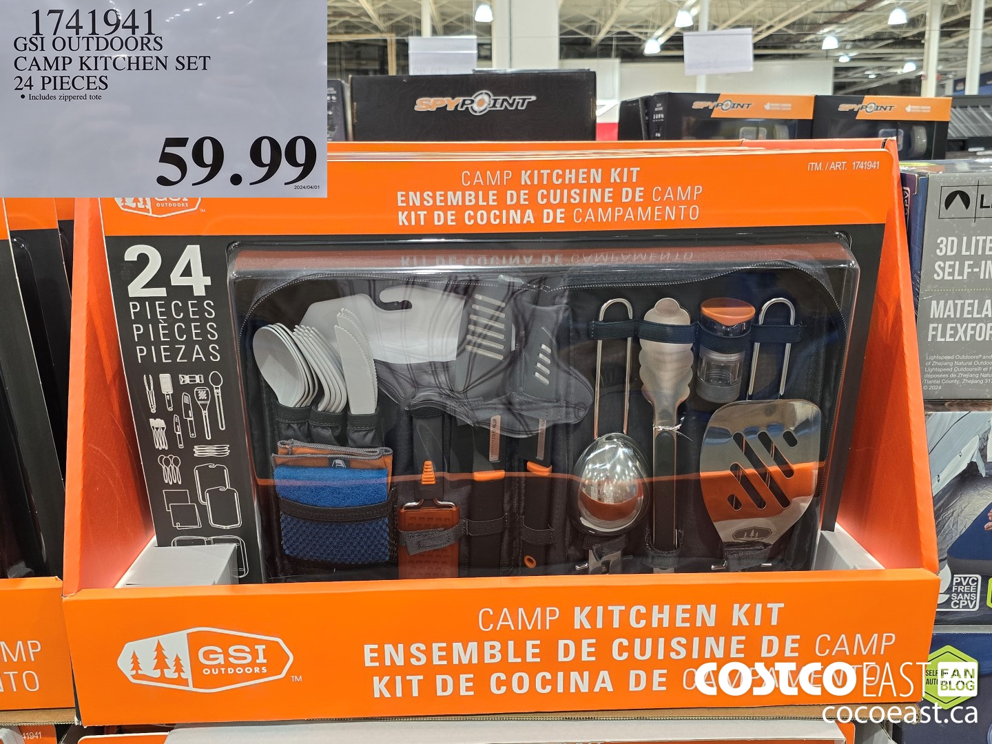 1741941 GSI OUTDOORS CAMP KITCHEN SET 24 PIECES $59.99