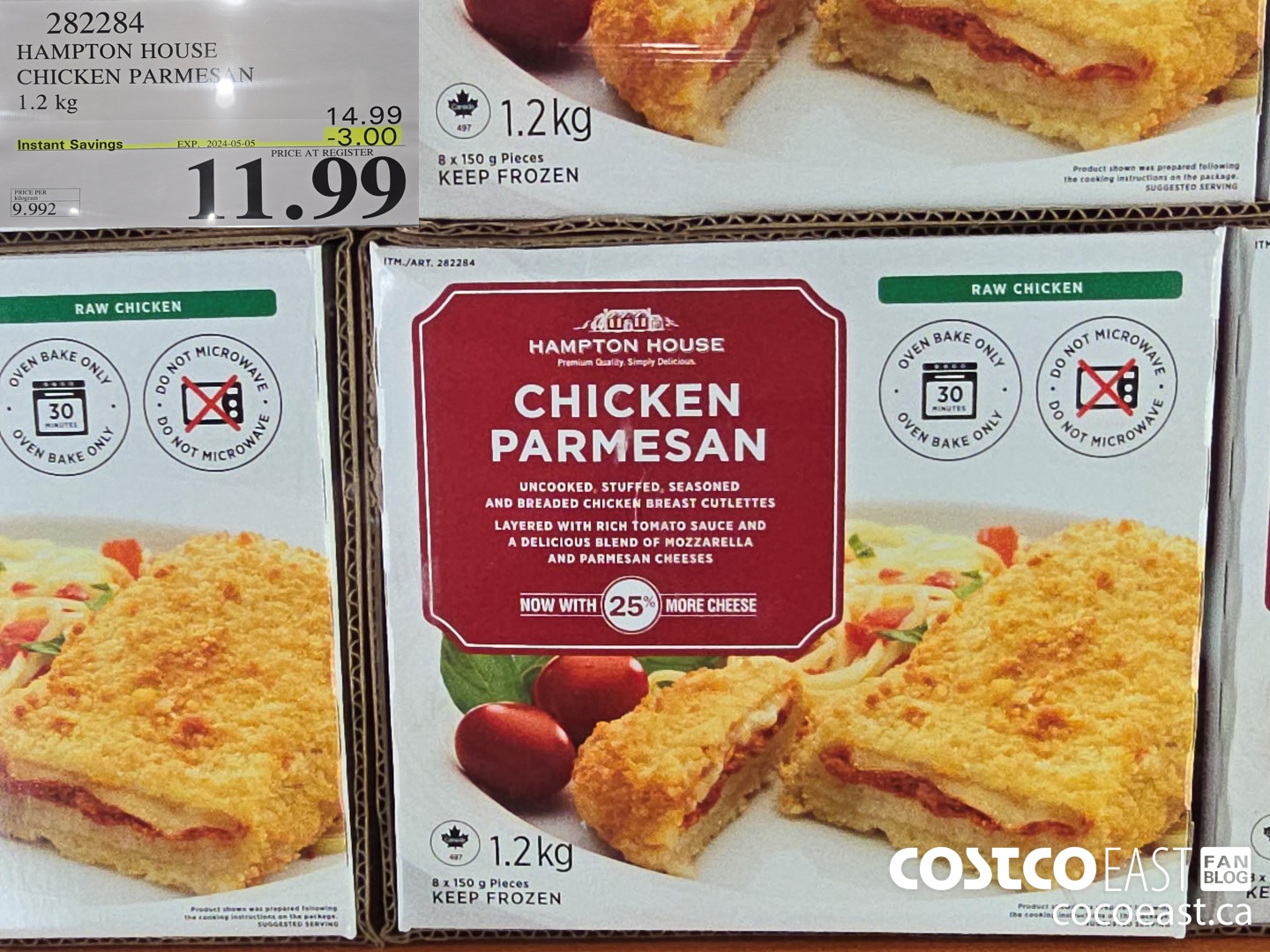 282284 HAMPTON HOUSE CHICKEN PARMESAN 1.2 kg ($3.00 INSTANT SAVINGS EXPIRES ON 2024-05-05) $11.99