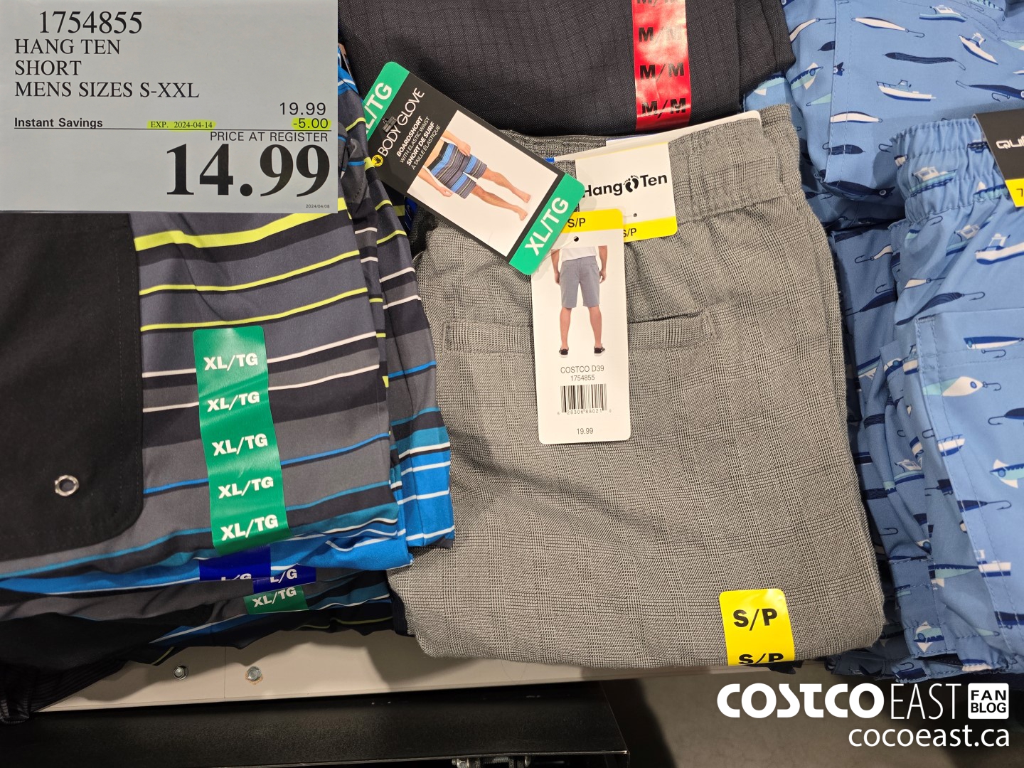 1754855 HANG TEN SHORT MENS SIZES S-XXL ($5.00 INSTANT SAVINGS EXPIRES ON 2024-04-14) $14.99