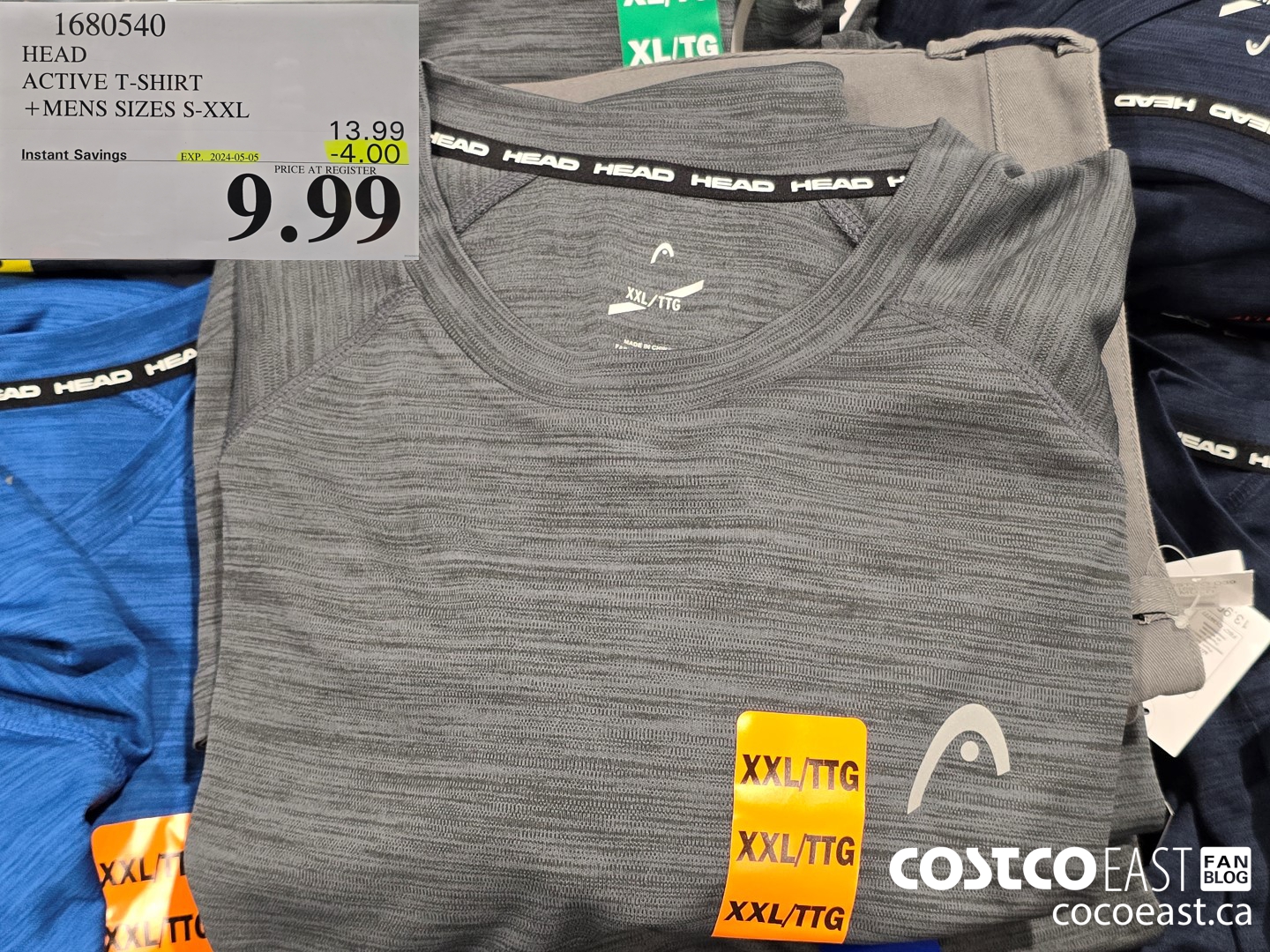 1680540 HEAD ACTIVE T-SHIRT +MENS SIZES S-XXL ($4.00 INSTANT SAVINGS EXPIRES ON 2024-05-05) $9.99