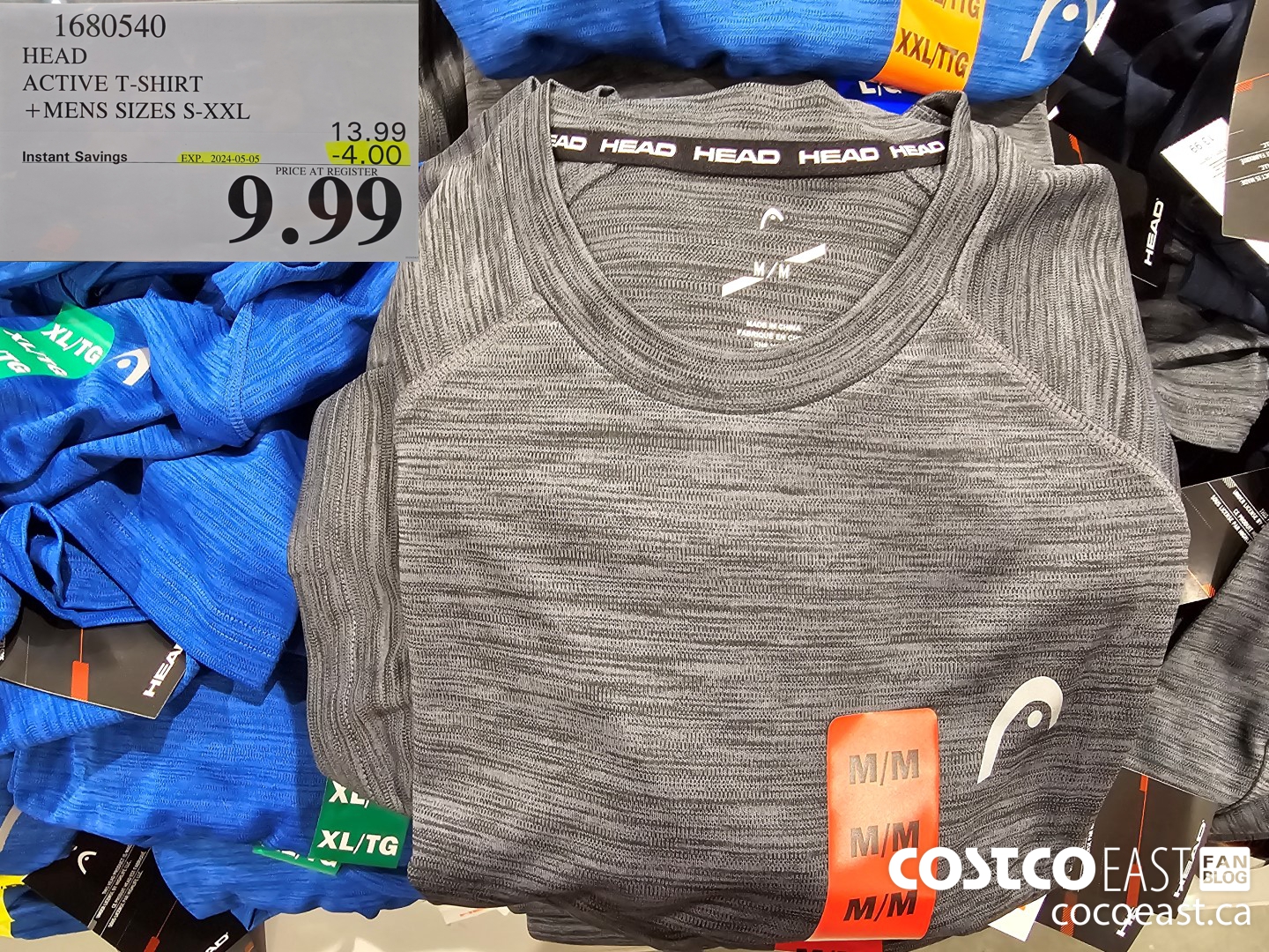 1680540 HEAD ACTIVE T-SHIRT +MENS SIZES S-XXL ($4.00 INSTANT SAVINGS EXPIRES ON 2024-05-05) $9.99