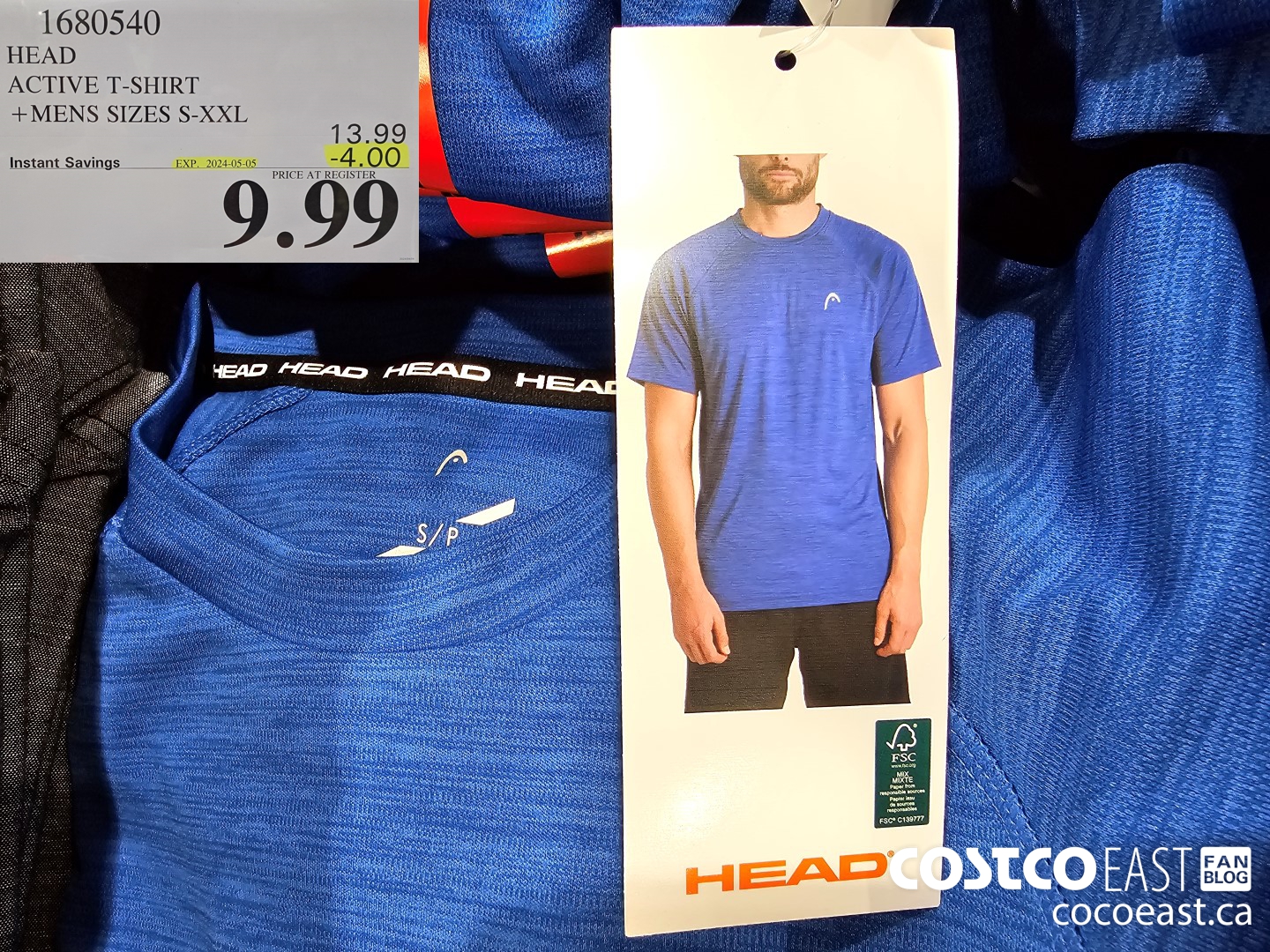 1680540 HEAD ACTIVE T-SHIRT +MENS SIZES S-XXL ($4.00 INSTANT SAVINGS EXPIRES ON 2024-05-05) $9.99
