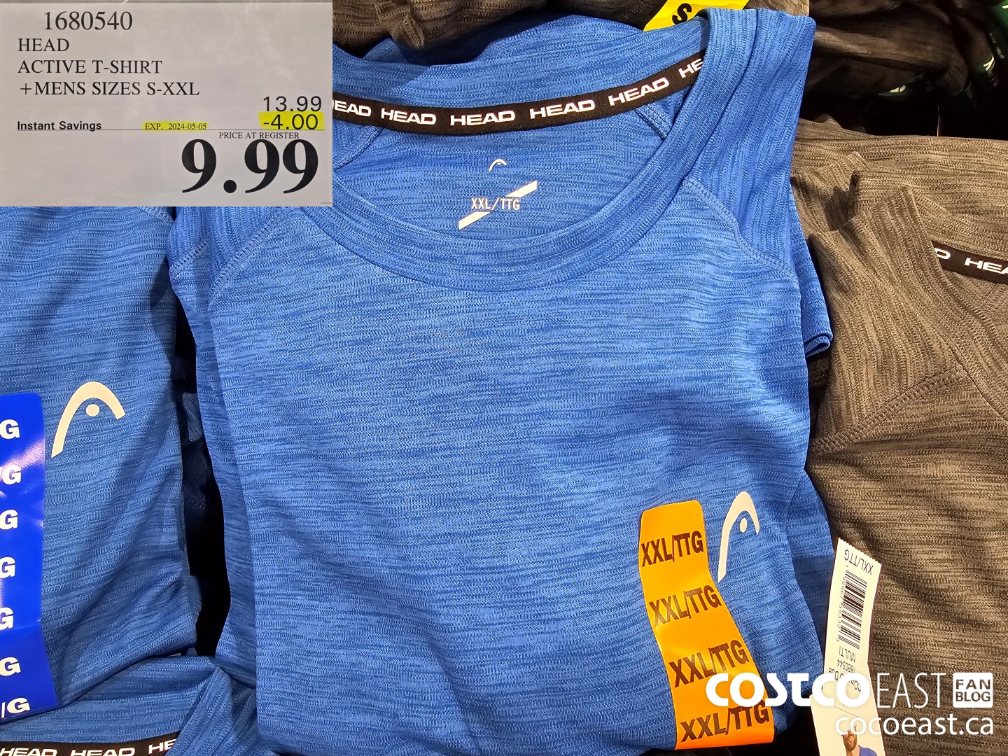 1680540 HEAD ACTIVE T-SHIRT +MENS SIZES S-XXL ($4.00 INSTANT SAVINGS EXPIRES ON 2024-05-05) $9.99