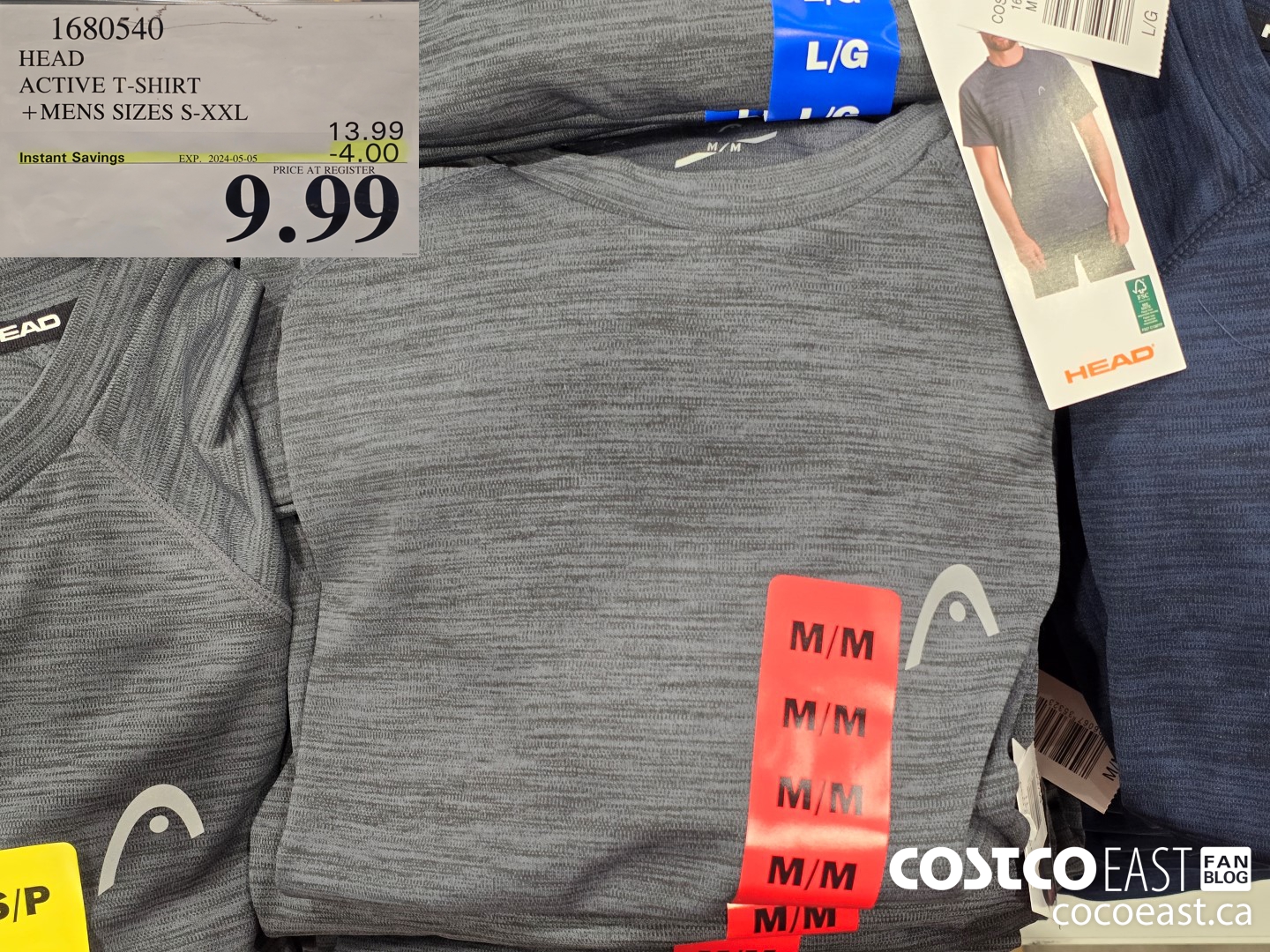 1680540 HEAD ACTIVE T-SHIRT +MENS SIZES S-XXL ($4.00 INSTANT SAVINGS EXPIRES ON 2024-05-05) $9.99