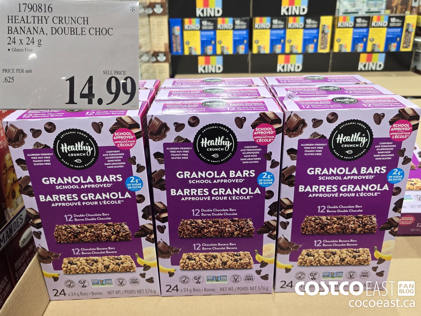 1790816 HEALTHY CRUNCH BANANA, DOUBLE CHOC 24 x 24 g $14.99