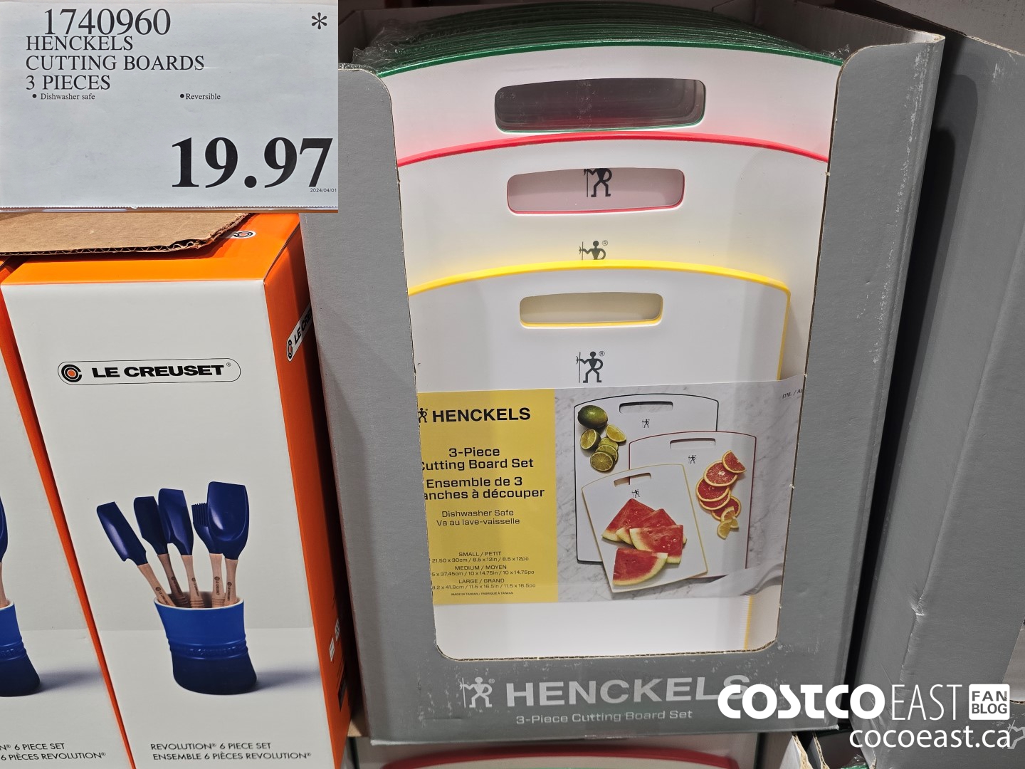 1740960 HENCKELS CUTTING BOARDS 3 PIECES $19.97