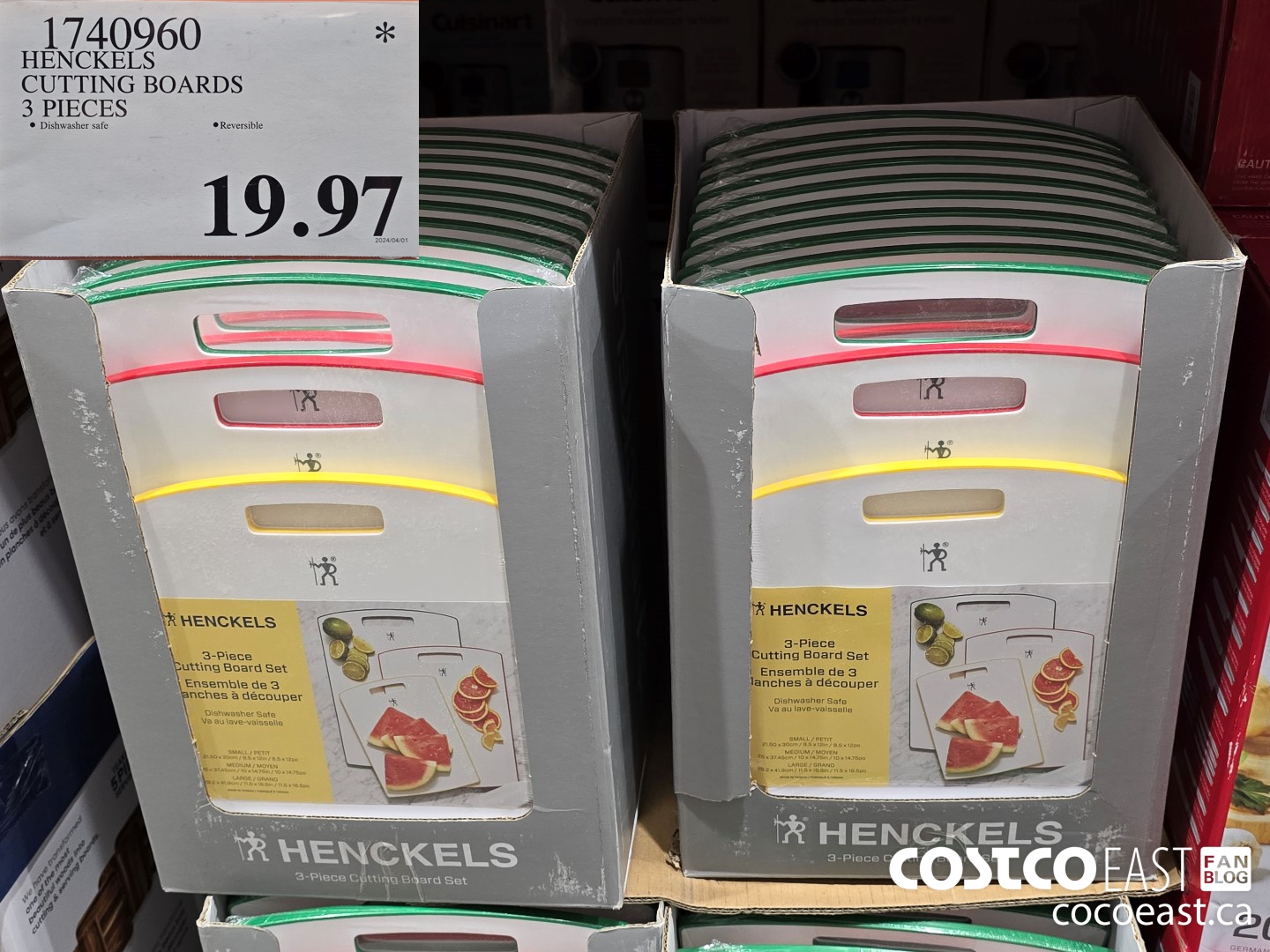 1740960 HENCKELS CUTTING BOARDS 3 PIECES $19.97