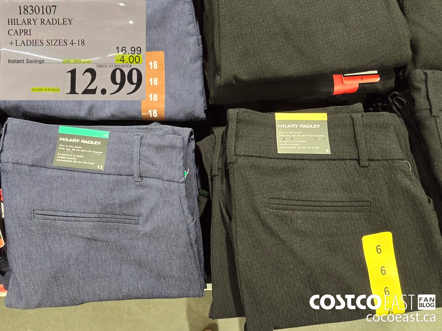 1830107 HILARY RADLEY CAPRI +LADIES SIZES 4-18 ($4.00 INSTANT SAVINGS EXPIRES ON 2024-05-05) $12.99