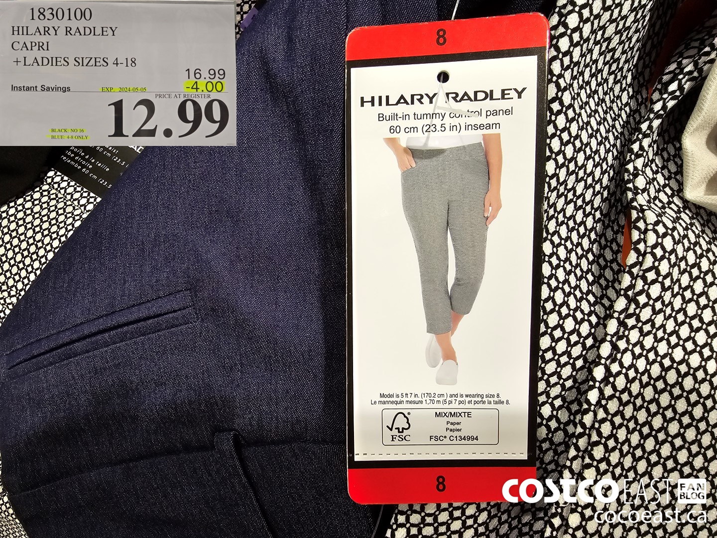 1830100 HILARY RADLEY CAPRI +LADIES SIZES 4-18 ($4.00 INSTANT SAVINGS EXPIRES ON 2024-05-05) $12.99